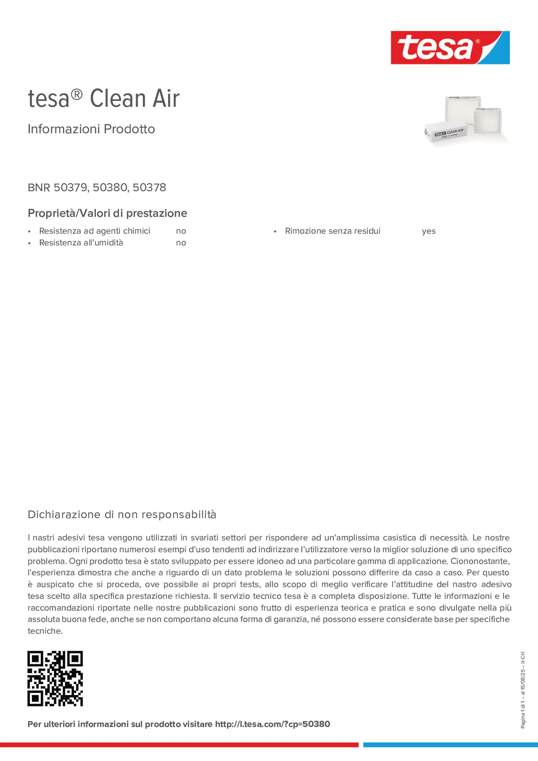 Product information_tesa® Clean Air 50378_de-CH_fr-CH
