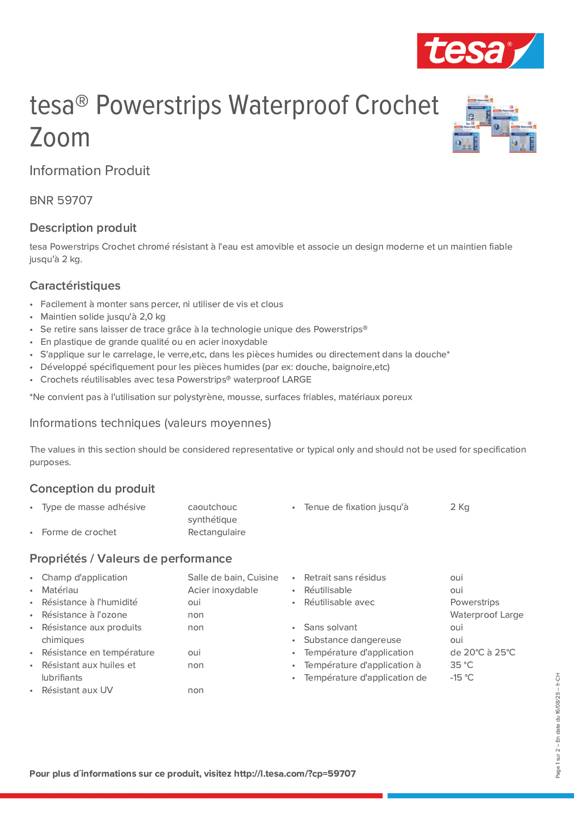 Product information_tesa® Powerstrips 59707_de-CH_fr-CH