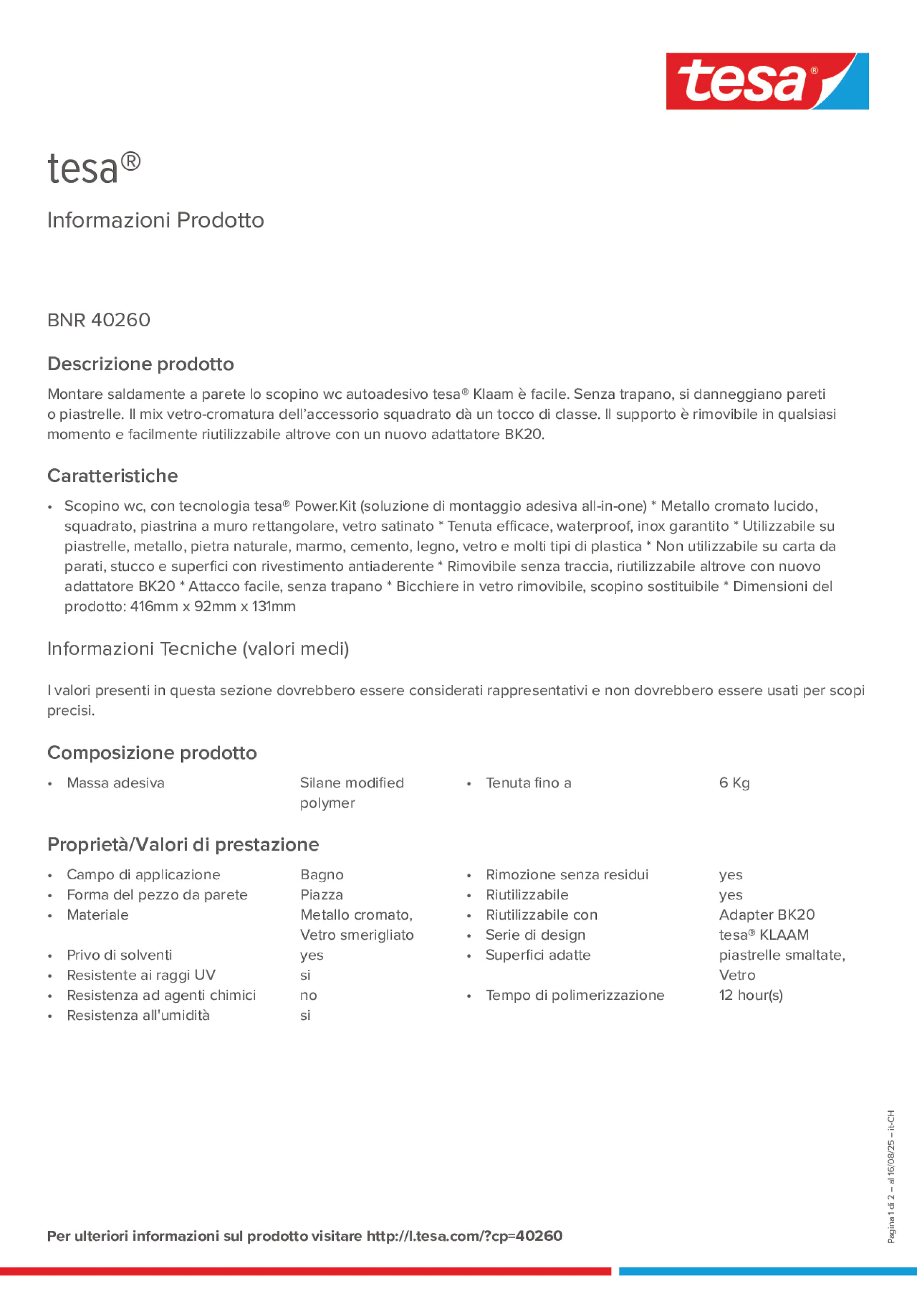 Product information_tesa® 40260_de-CH_fr-CH