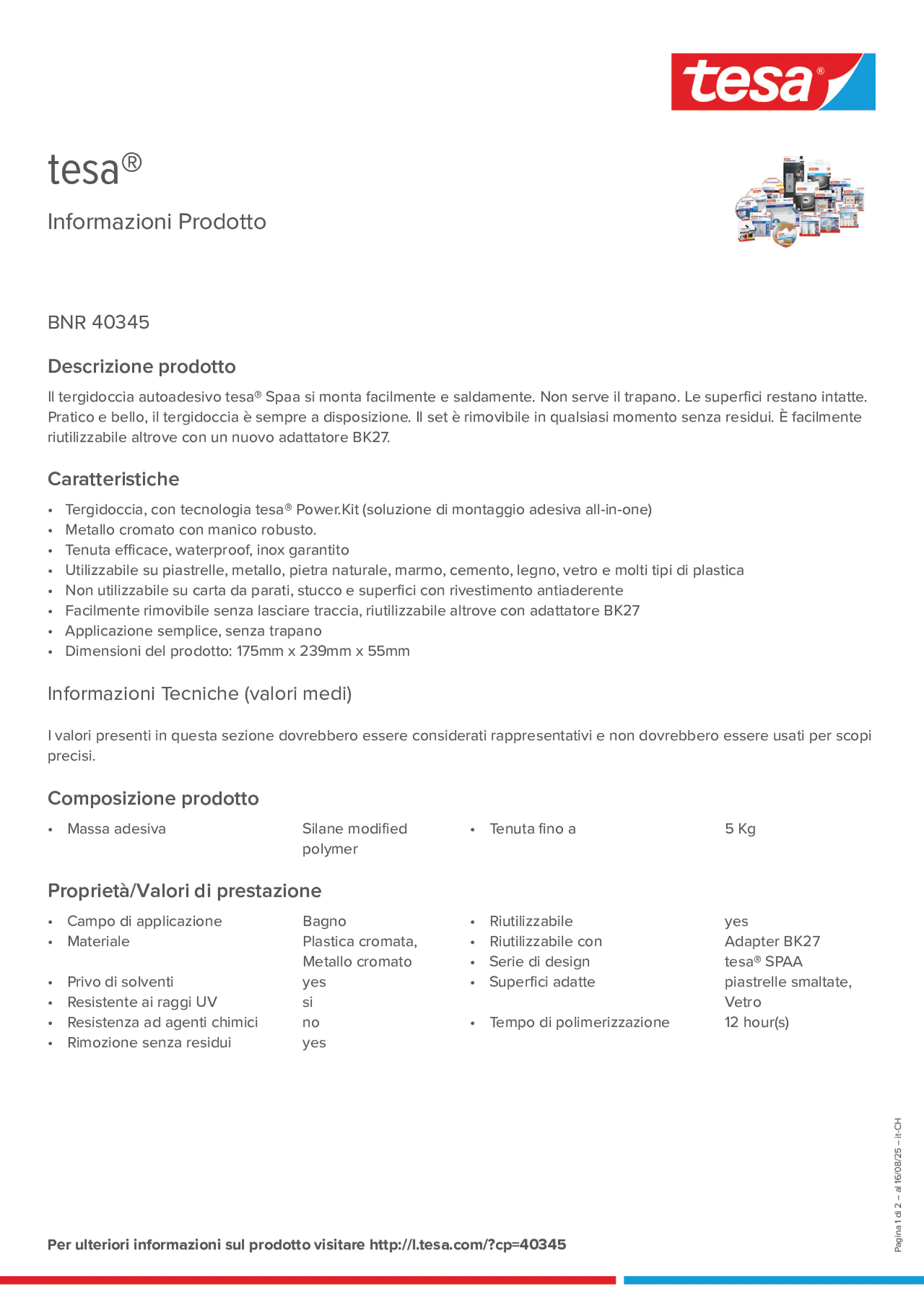 Product information_tesa® 40345_de-CH_fr-CH Product information_tesa® 40345_de-CH_fr-CH