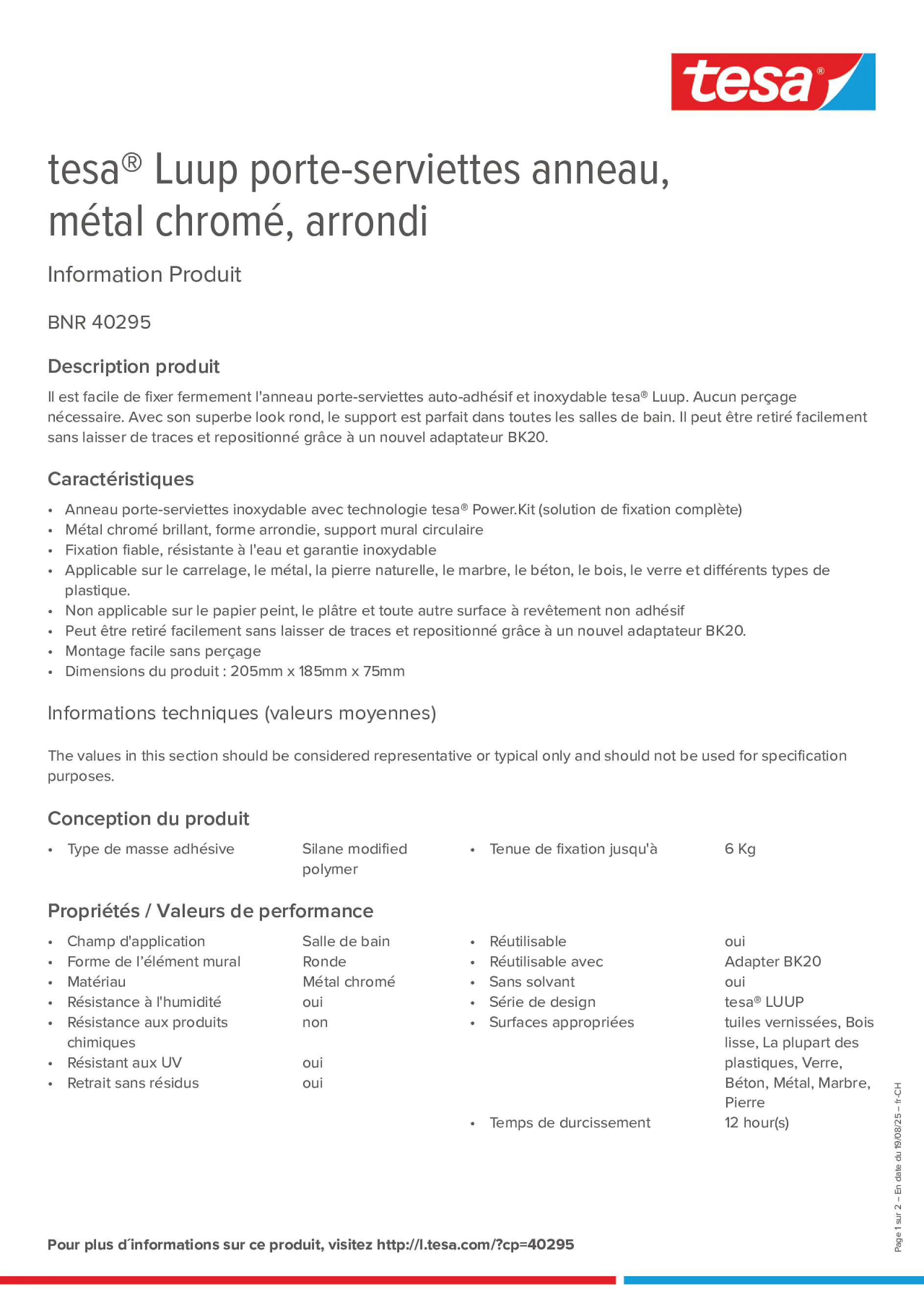 Product information_tesa® 40295_de-CH_fr-CH