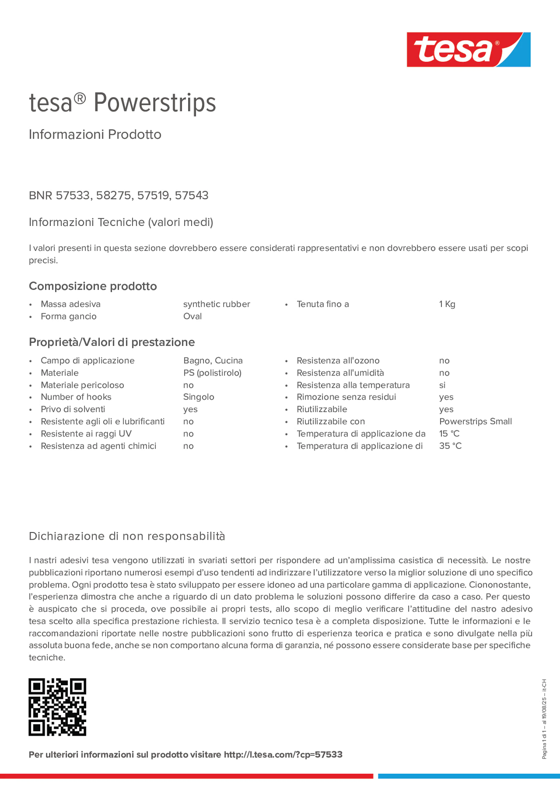 Product information_tesa® Powerstrips 57519_de-CH_fr-CH