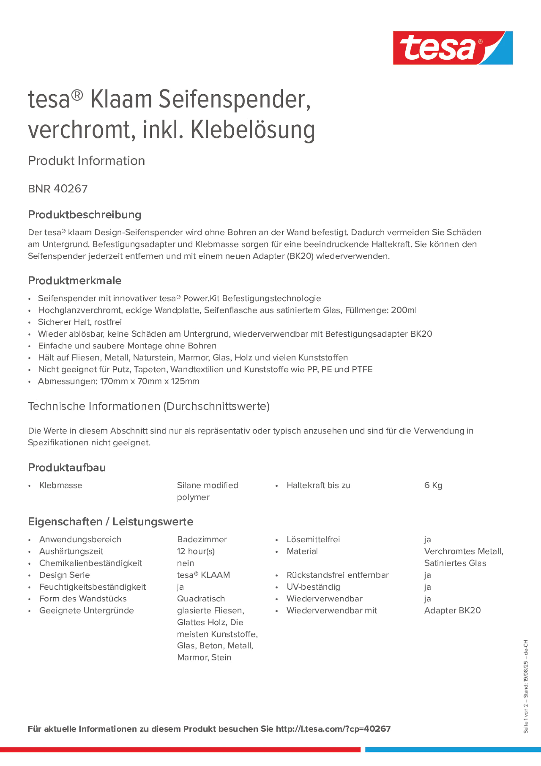 Product information_tesa® 40267_de-CH_fr-CH