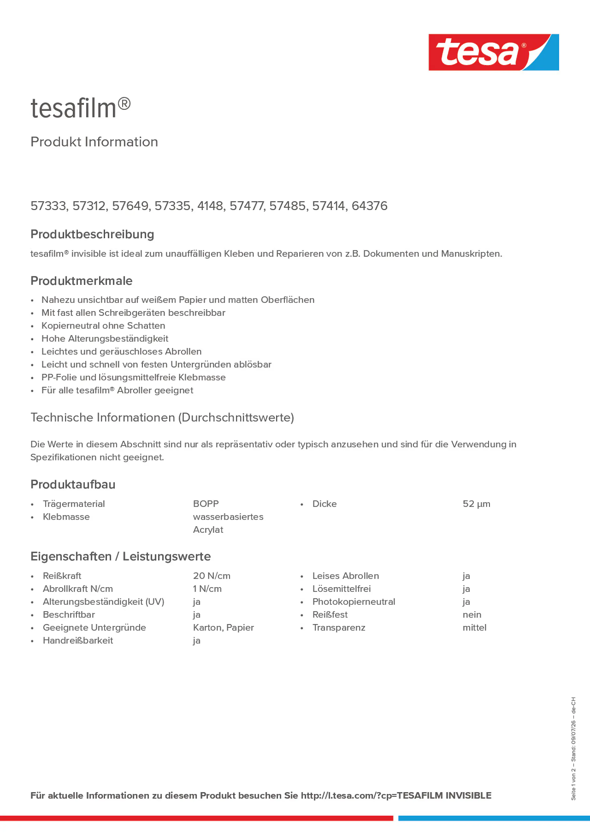 Product information_tesafilm® 4148_de-CH_fr-CH_it-CH