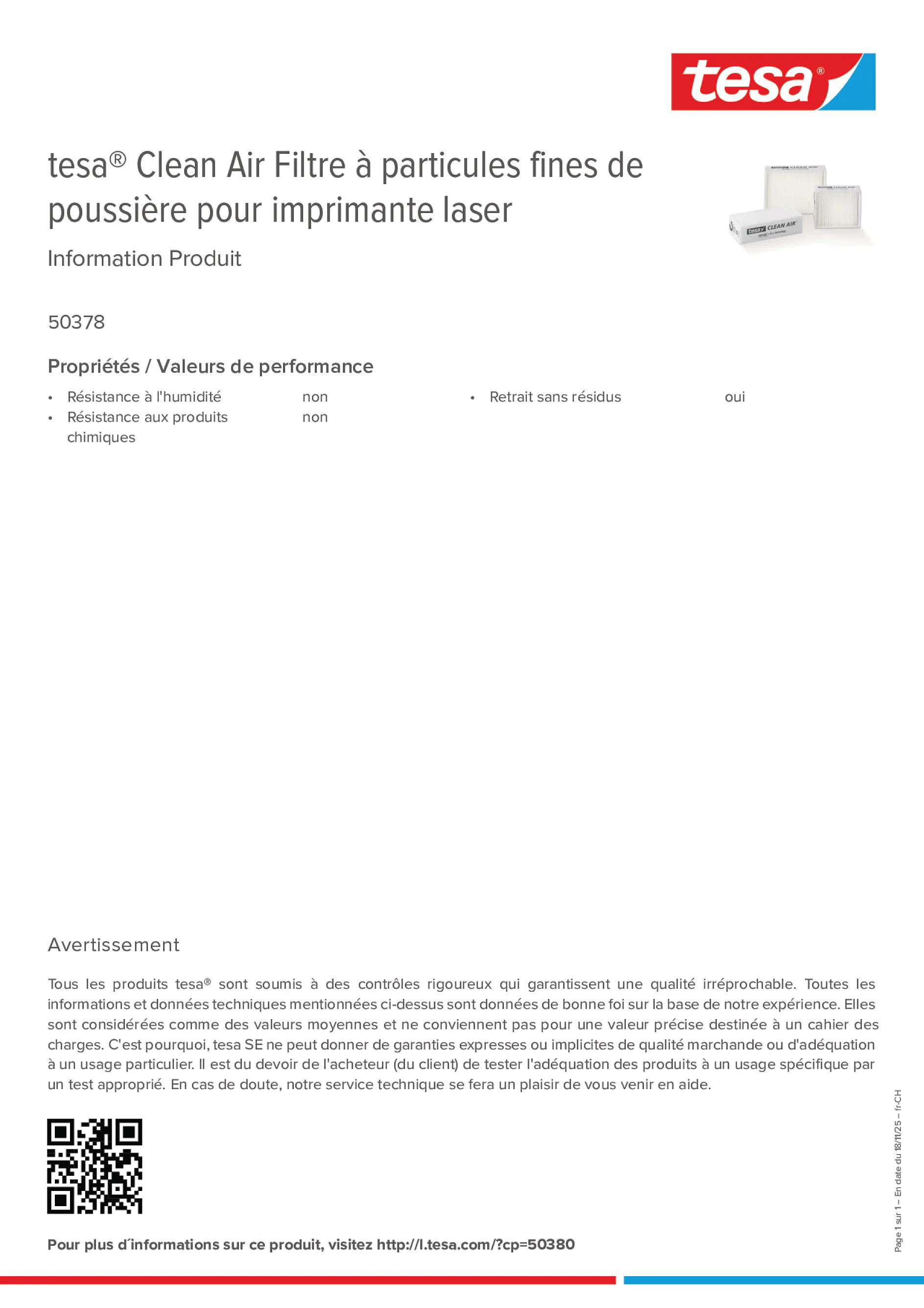 Product information_tesa® Clean Air 50378_de-CH_fr-CH