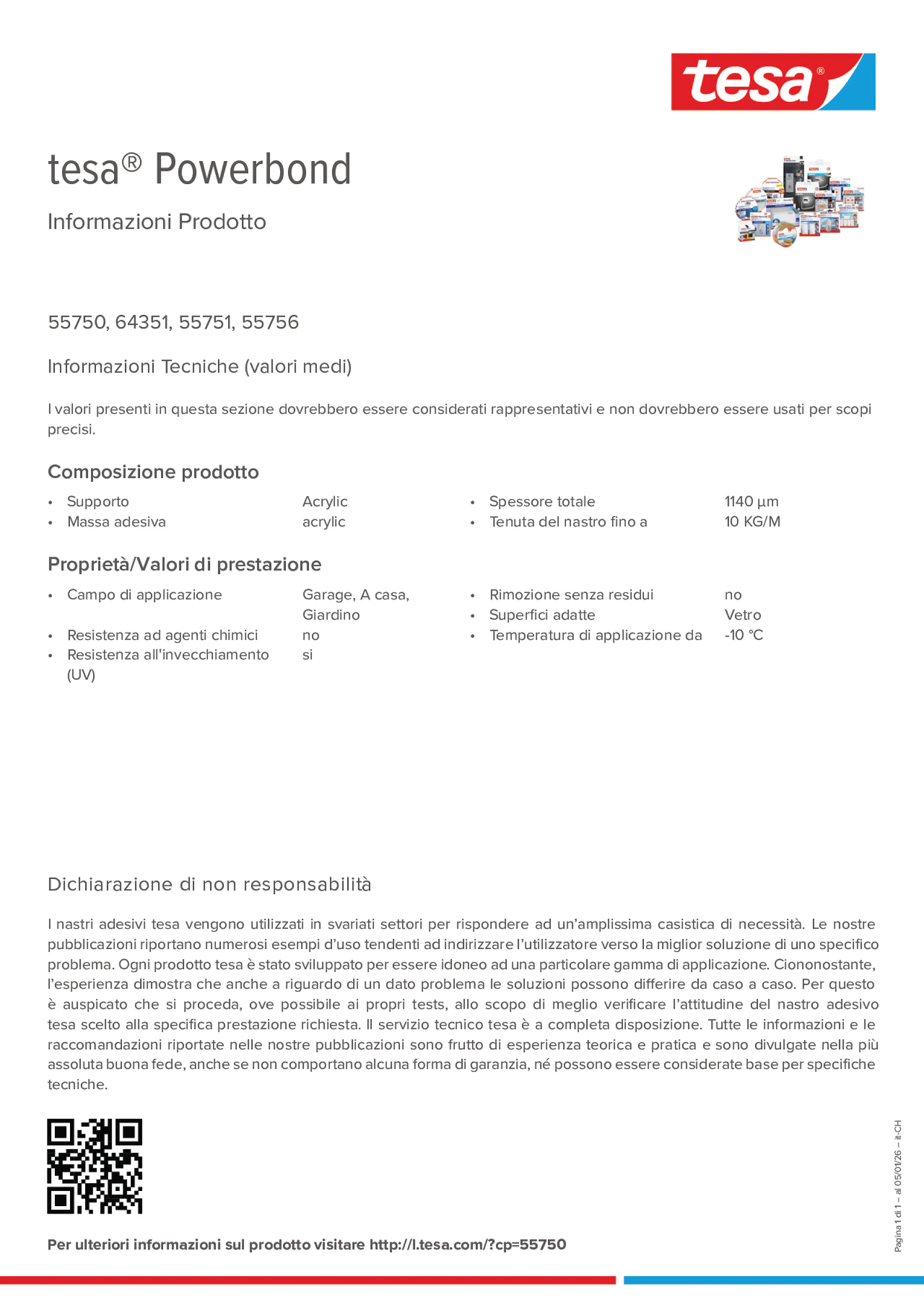 Product information_tesa® Powerbond 55751_de-CH_fr-CH_it-CH