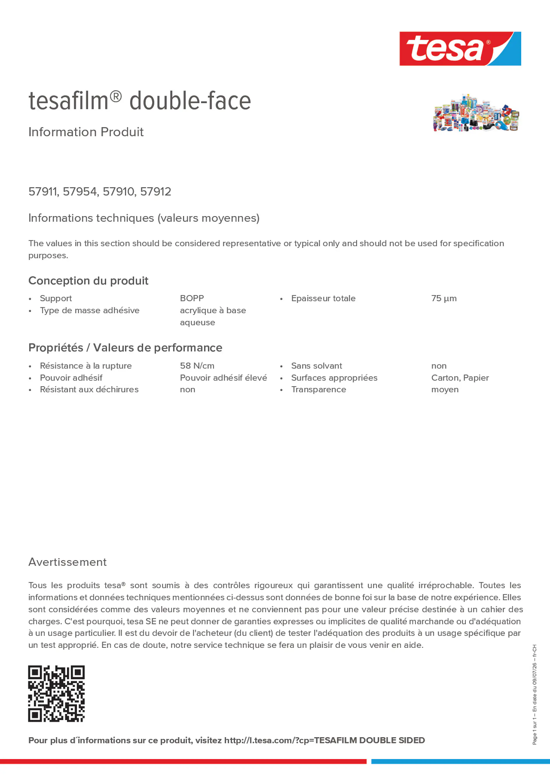Product information_tesafilm® 57910_de-CH_fr-CH_it-CH