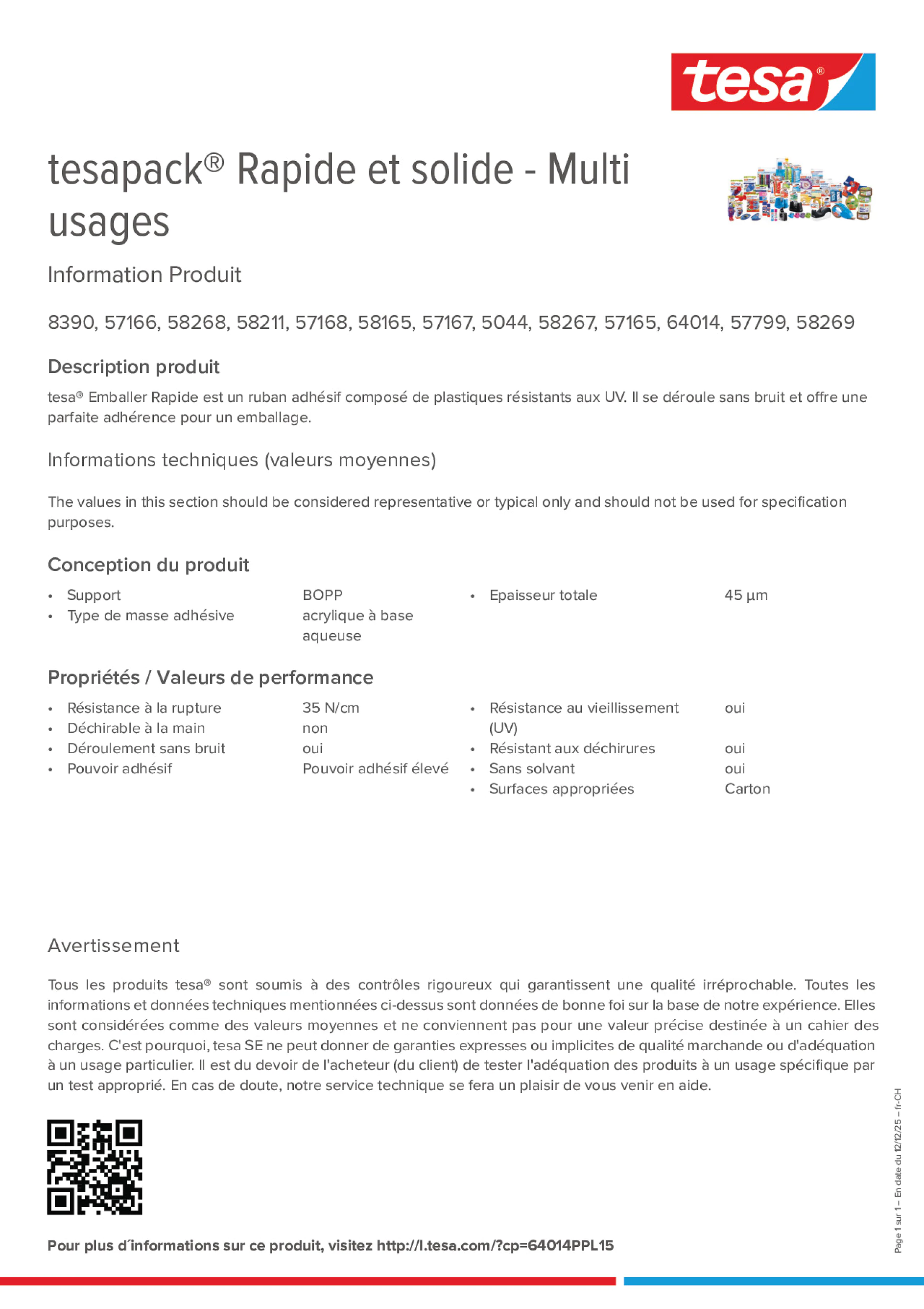 Product information_tesapack® 57424_de-CH_fr-CH_it-CH