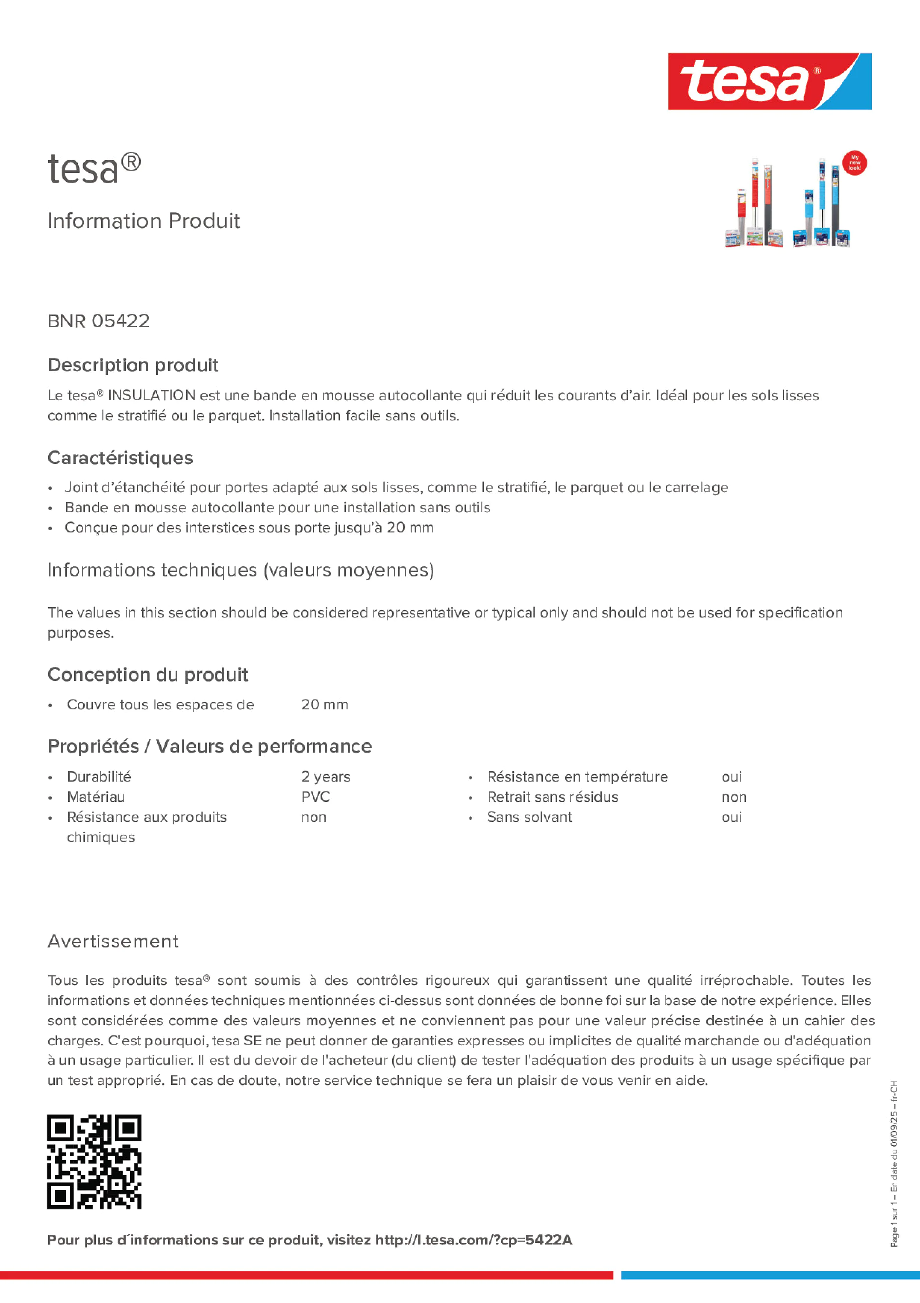 Product information_tesa® 05422_de-CH_fr-CH