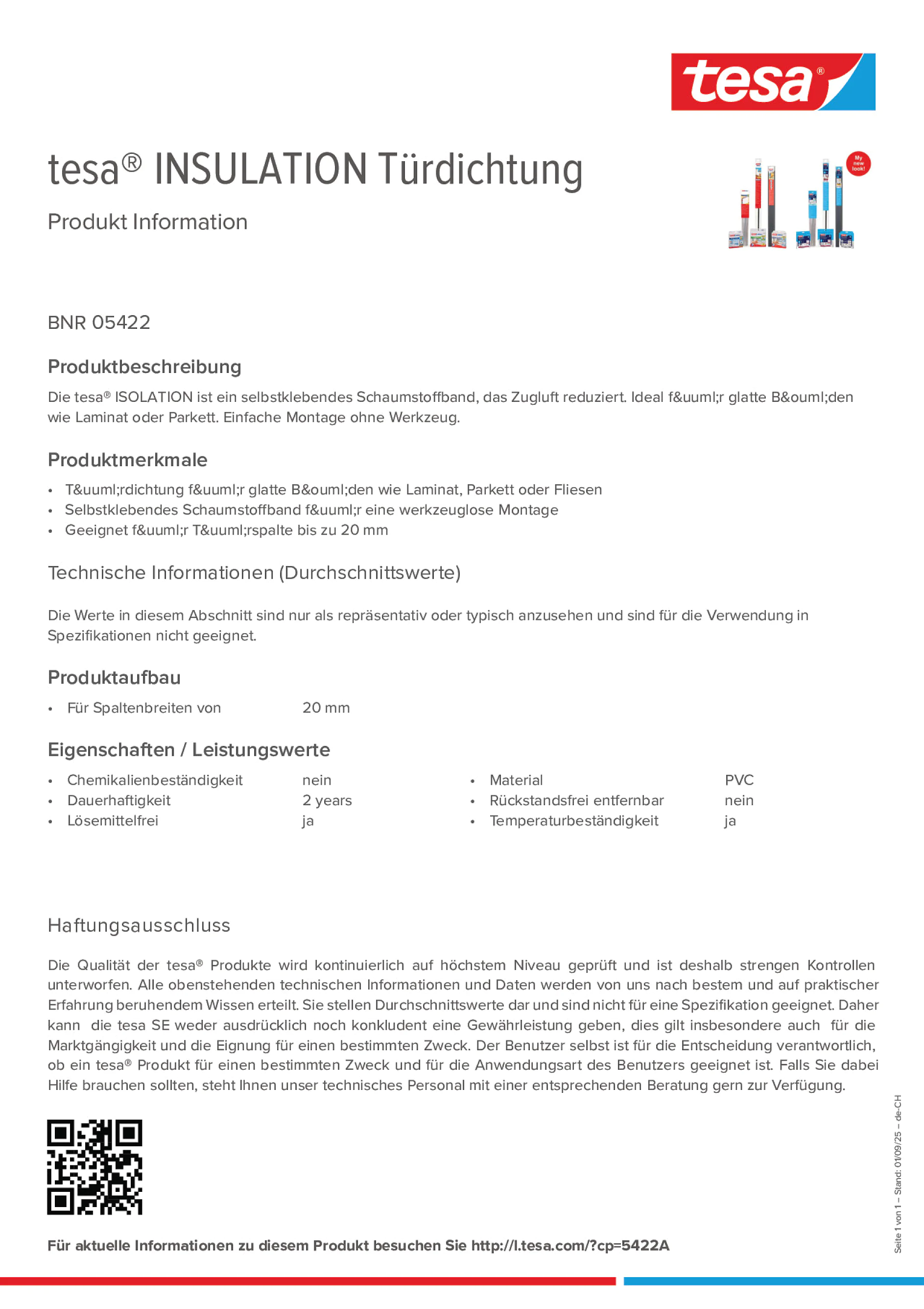 Product information_tesa® 05422_de-CH_fr-CH