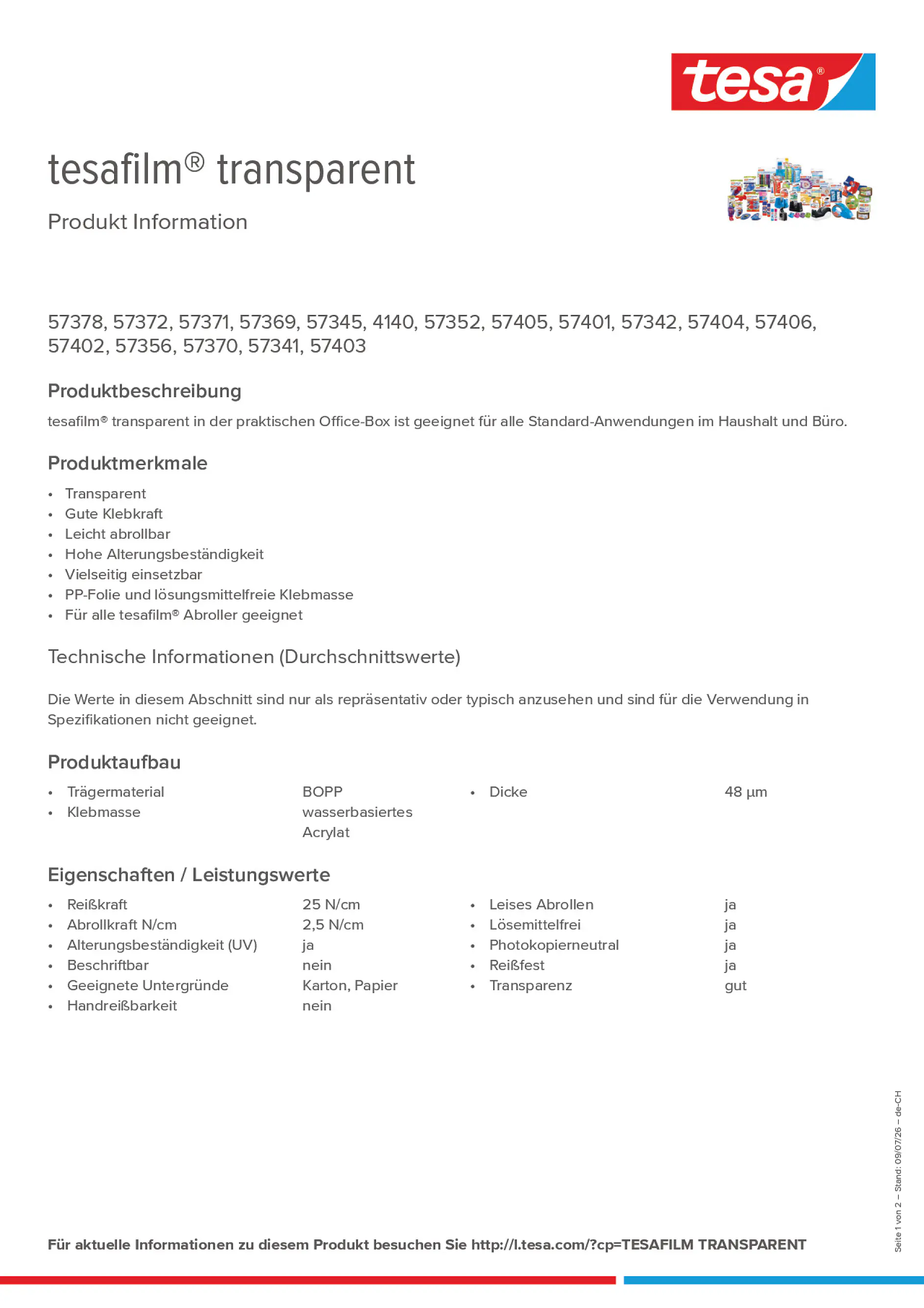 Product information_tesafilm® 4140_de-CH_fr-CH_it-CH
