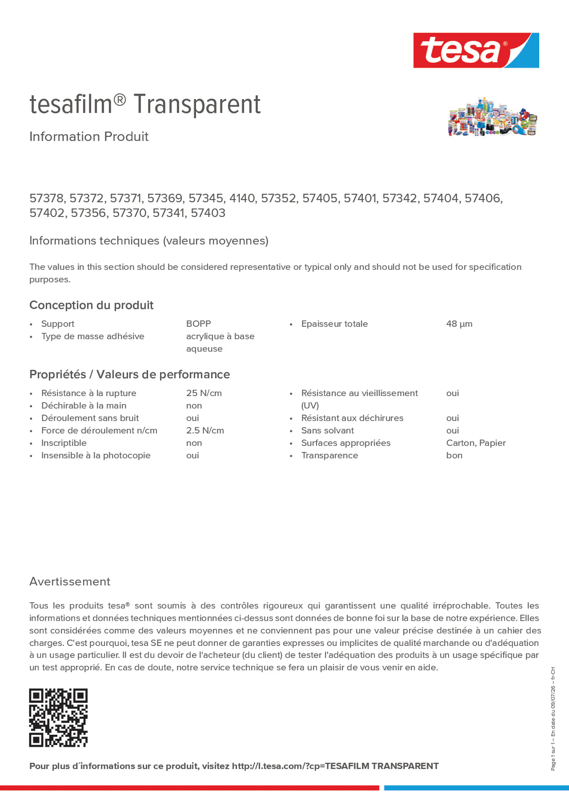 Product information_tesafilm® 4140_de-CH_fr-CH_it-CH