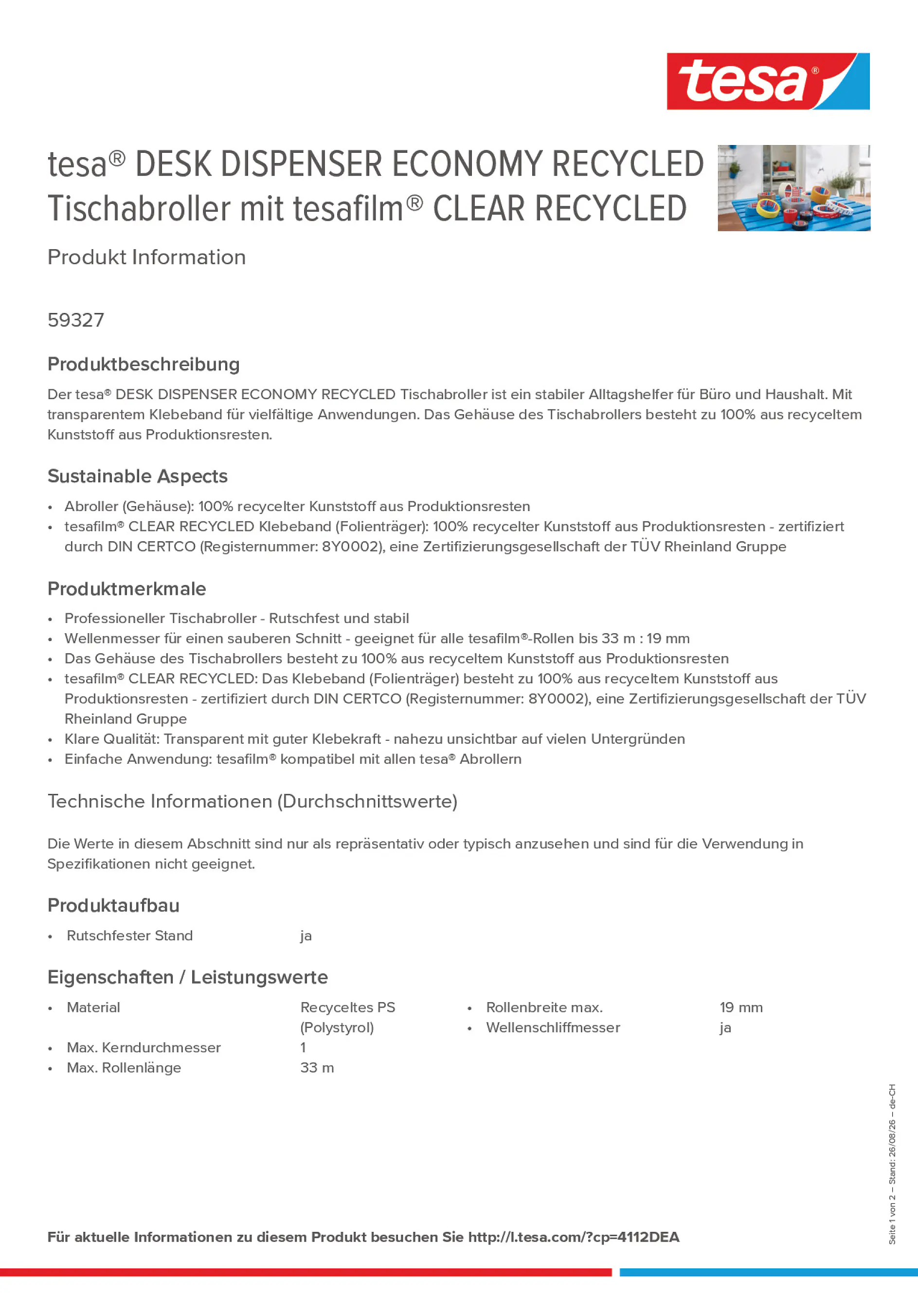 Product information_tesa® 4112DEA_de-CH_fr-CH_it-CH