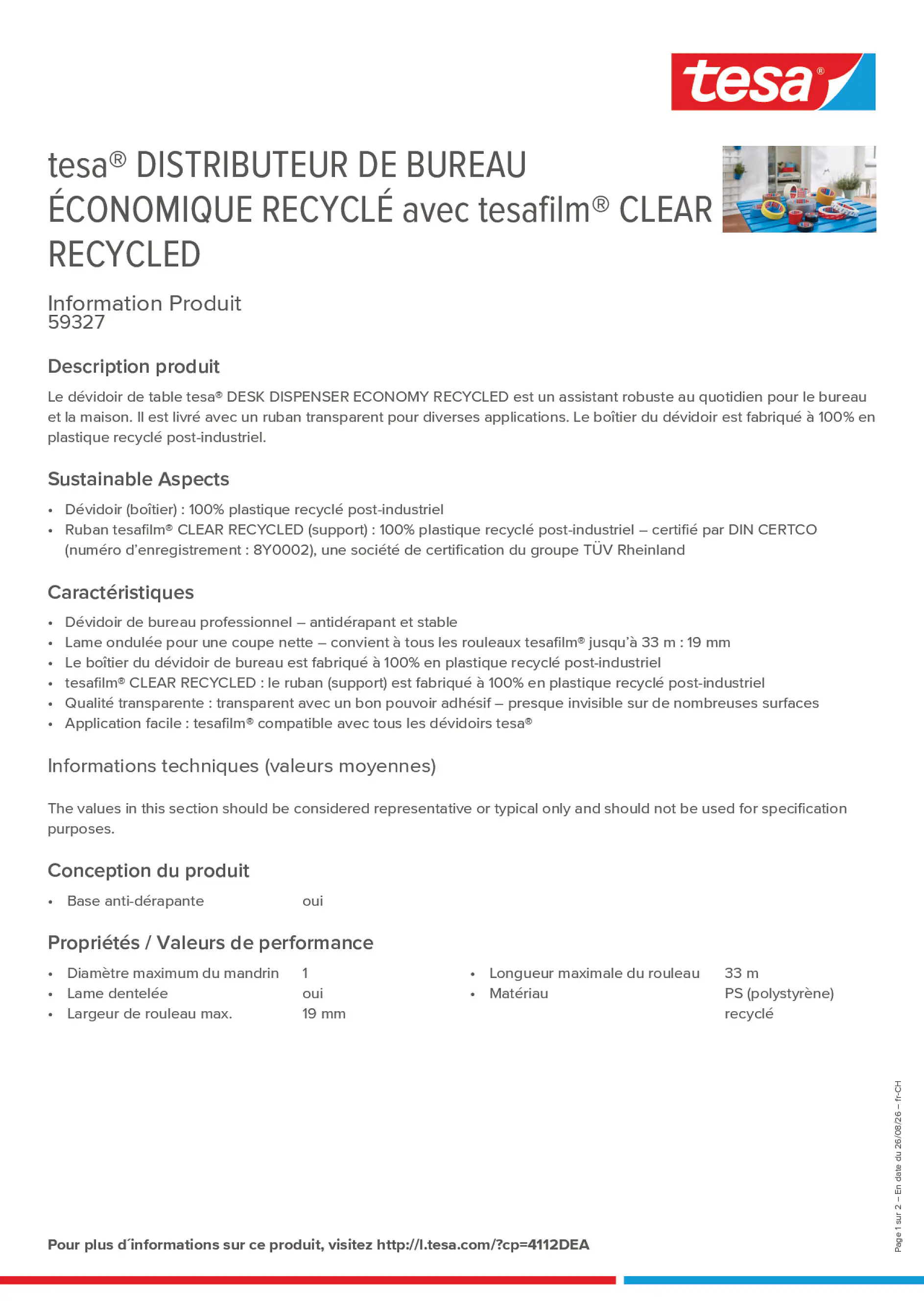 Product information_tesa® 4112DEA_de-CH_fr-CH_it-CH