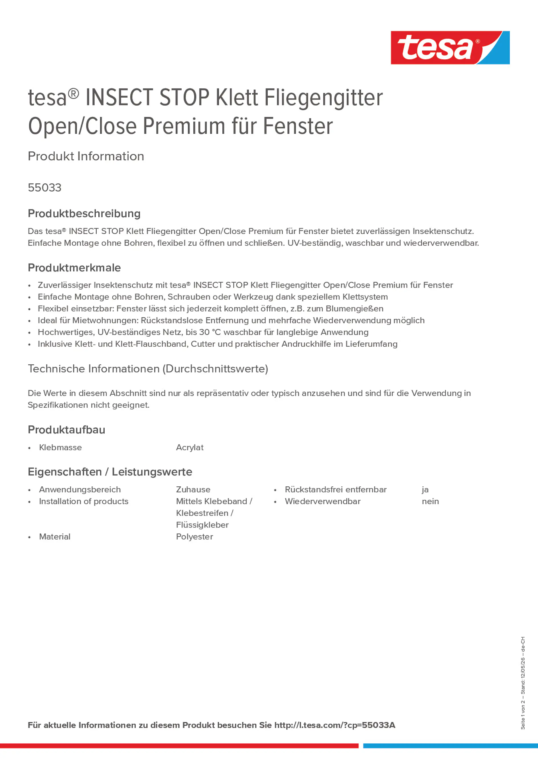 Product information_tesa® 55033A_de-CH_fr-CH_it-CH