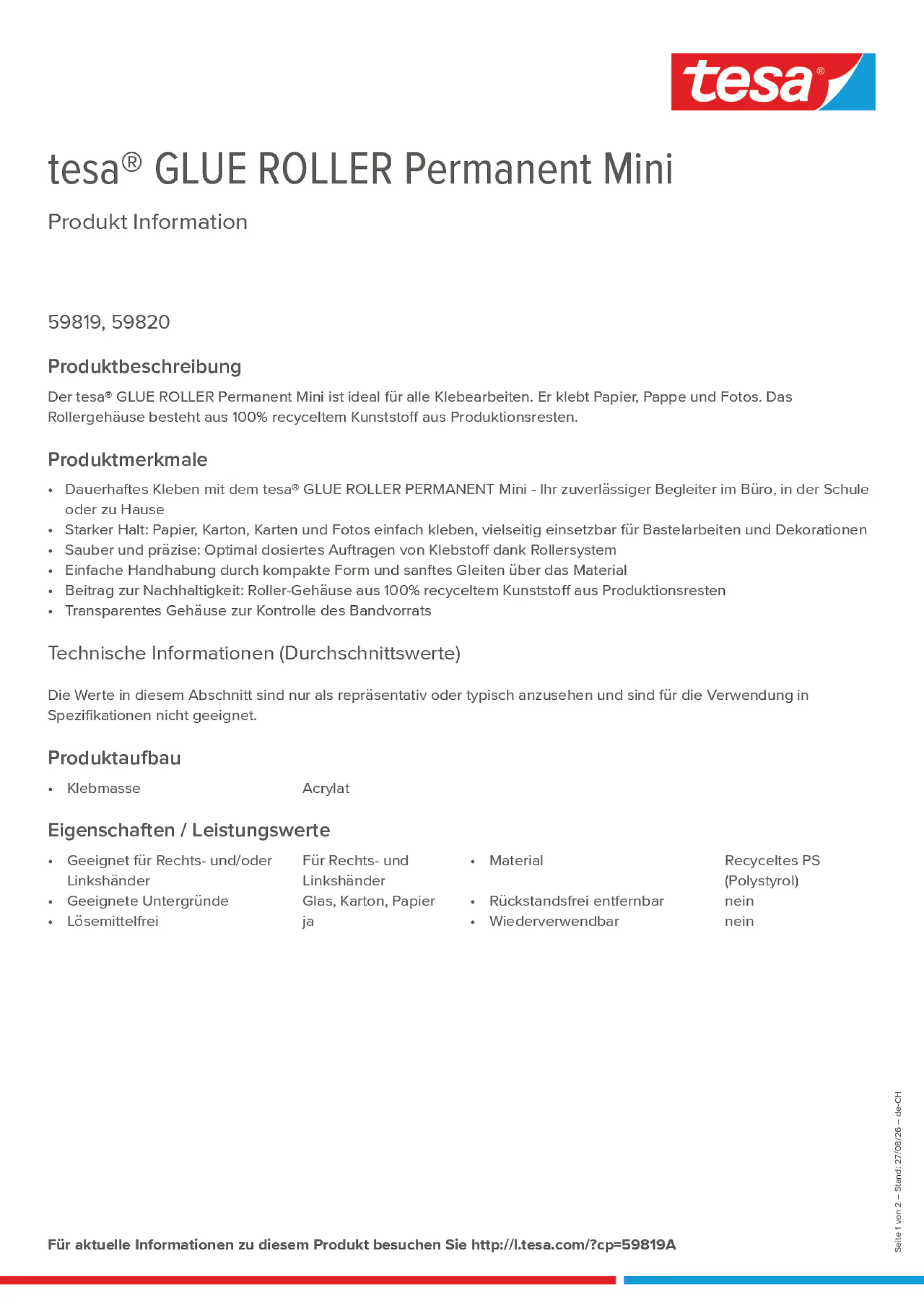 Product information_tesa® 59819A_de-CH_fr-CH_it-CH