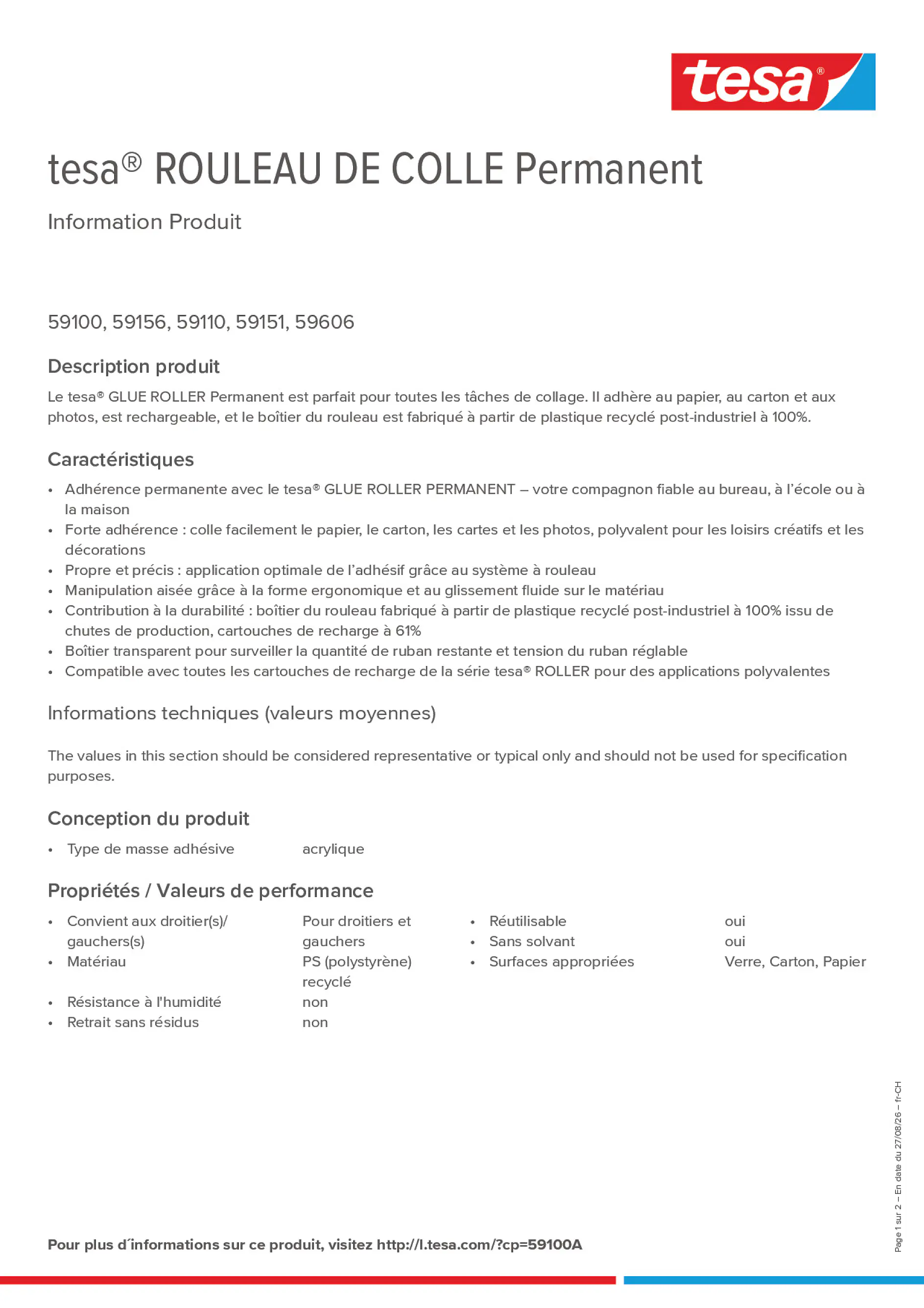Product information_tesa® 59100A_de-CH_fr-CH_it-CH