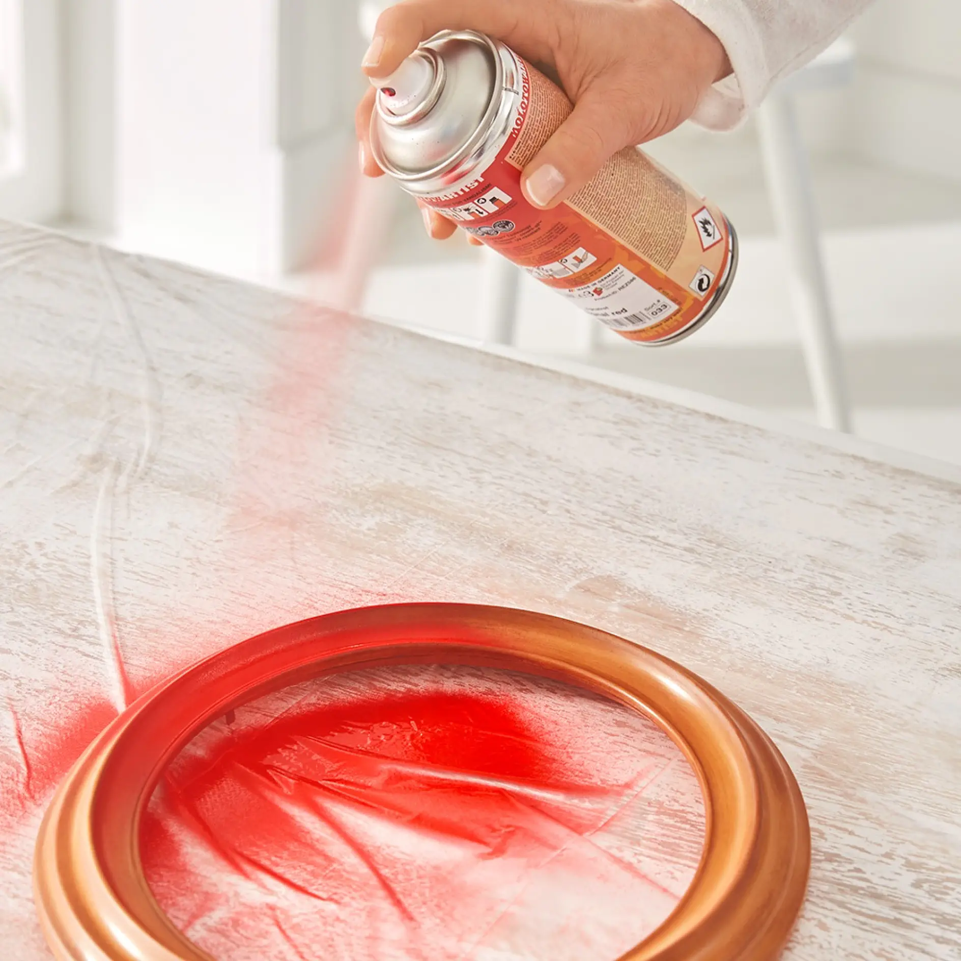 Painting frames when creating a DIY gallery wall