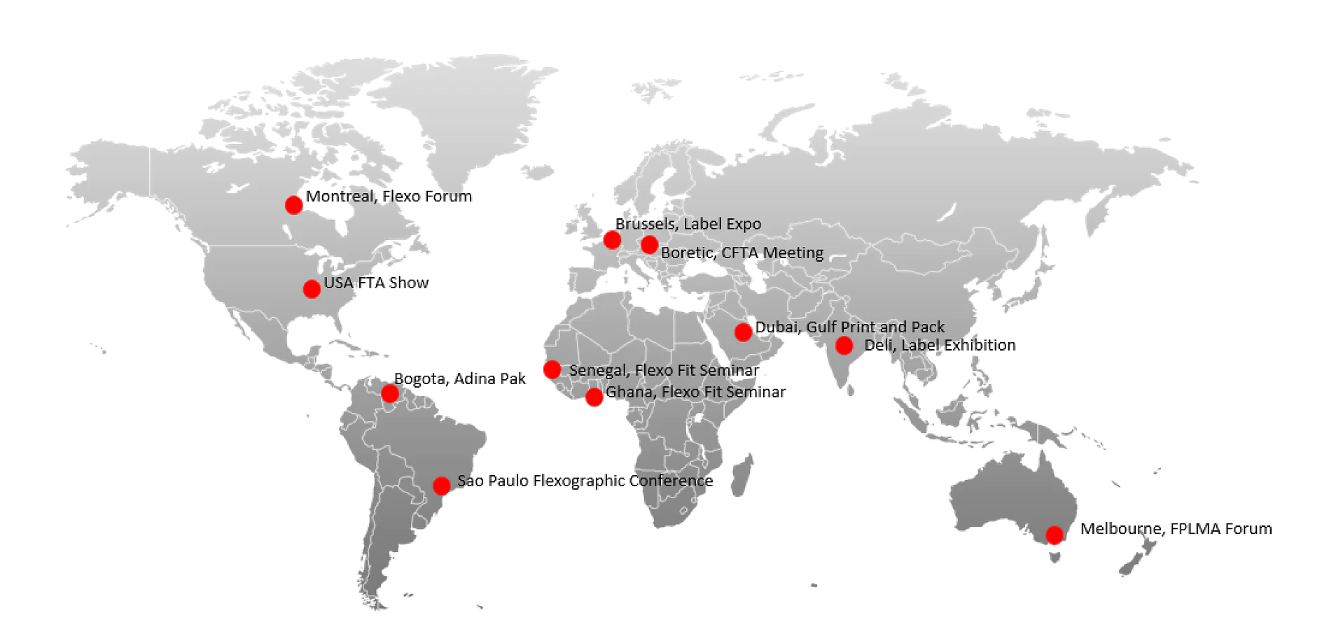 évènements partout dans le monde