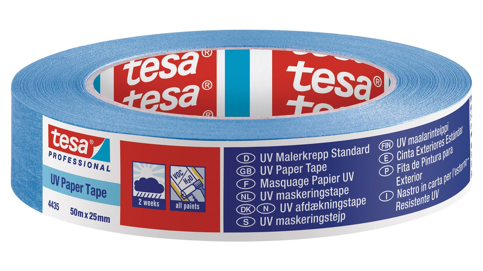 Ruban adhésif de masquage papier résistant UV Tesa 4369