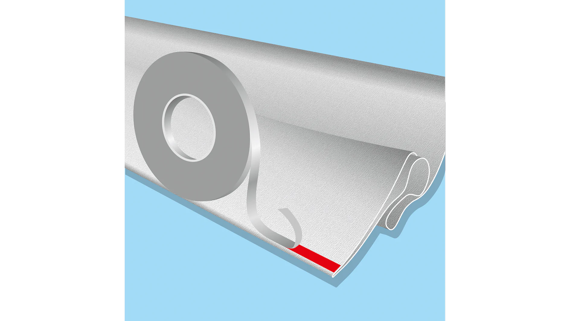 Fixation de tissus et de textiles avec le ruban adhésif de transfert tesa® 75507 75 µm