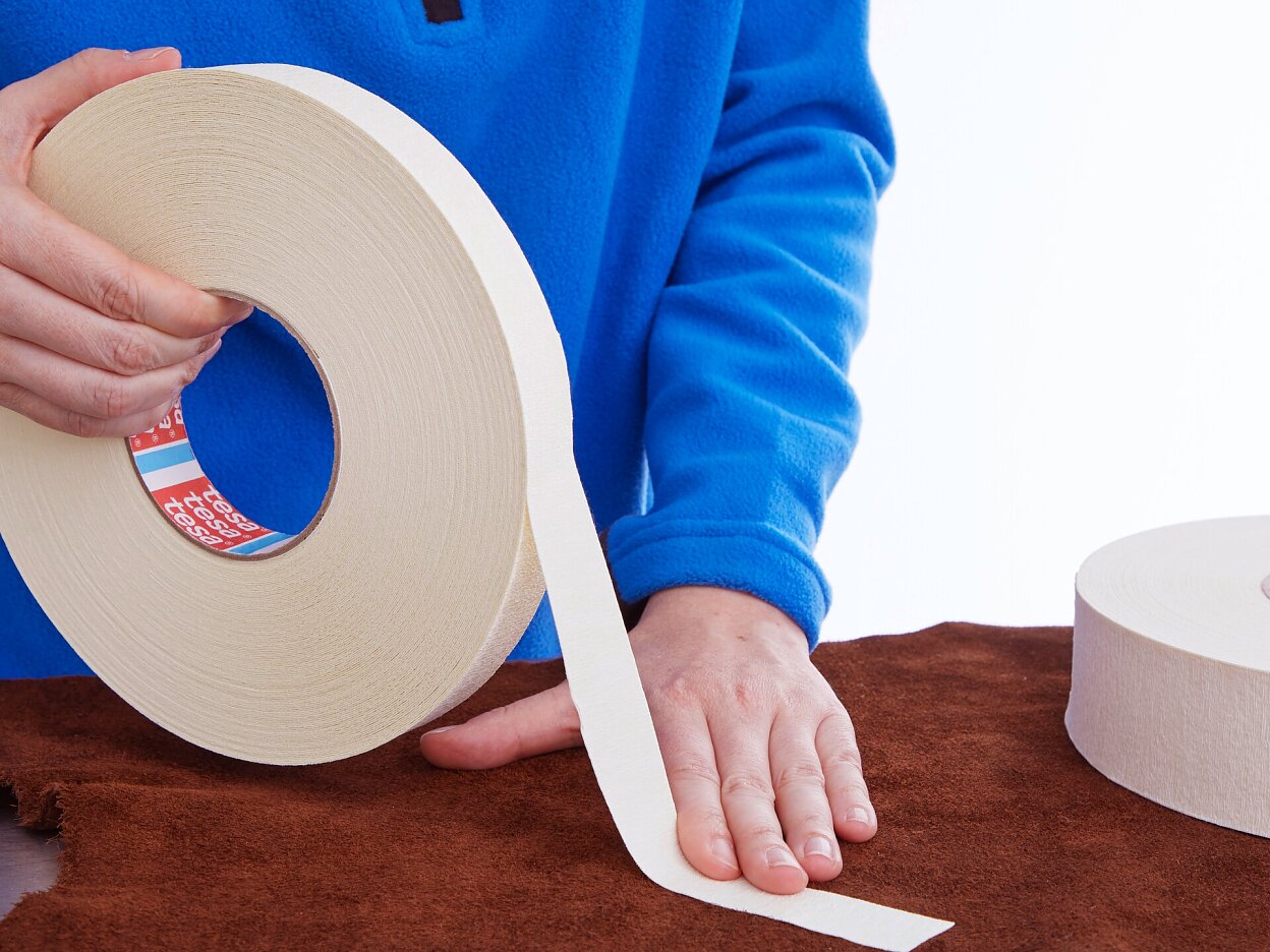 tesa 4974 double sided tape fabric backing suede leather