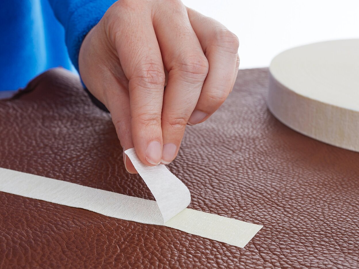 tesa 4974 double sided tape fabric backing smooth leather step2of2