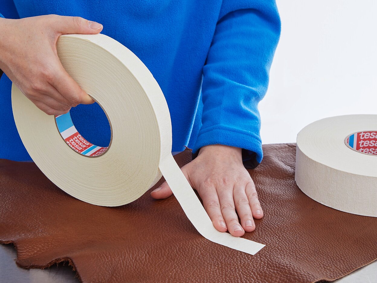 tesa 4974 double sided tape fabric backing smooth leather