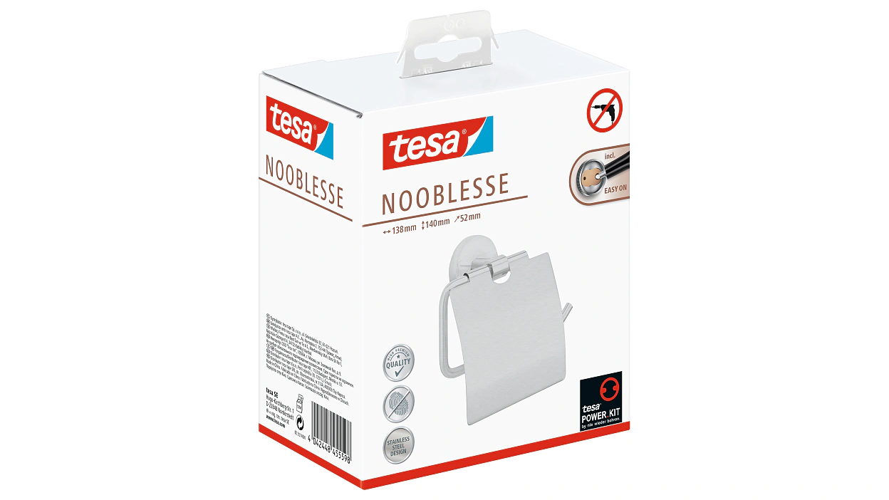 [en-en] tesa Nooblesse Toilet Roll Hol. With Lid