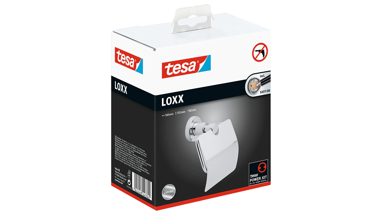 [en-en] tesa Loxx Toilet Roll Holder With Lid