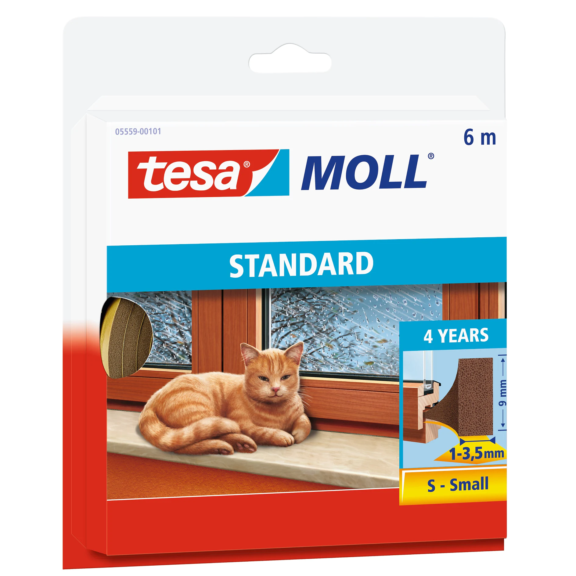[en-en] tesamoll Standard 6m x 9mm, brown