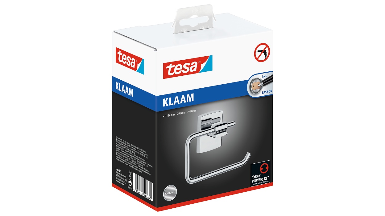 [en-en] tesa Klaam Toilet Roll Holder w/o Lid