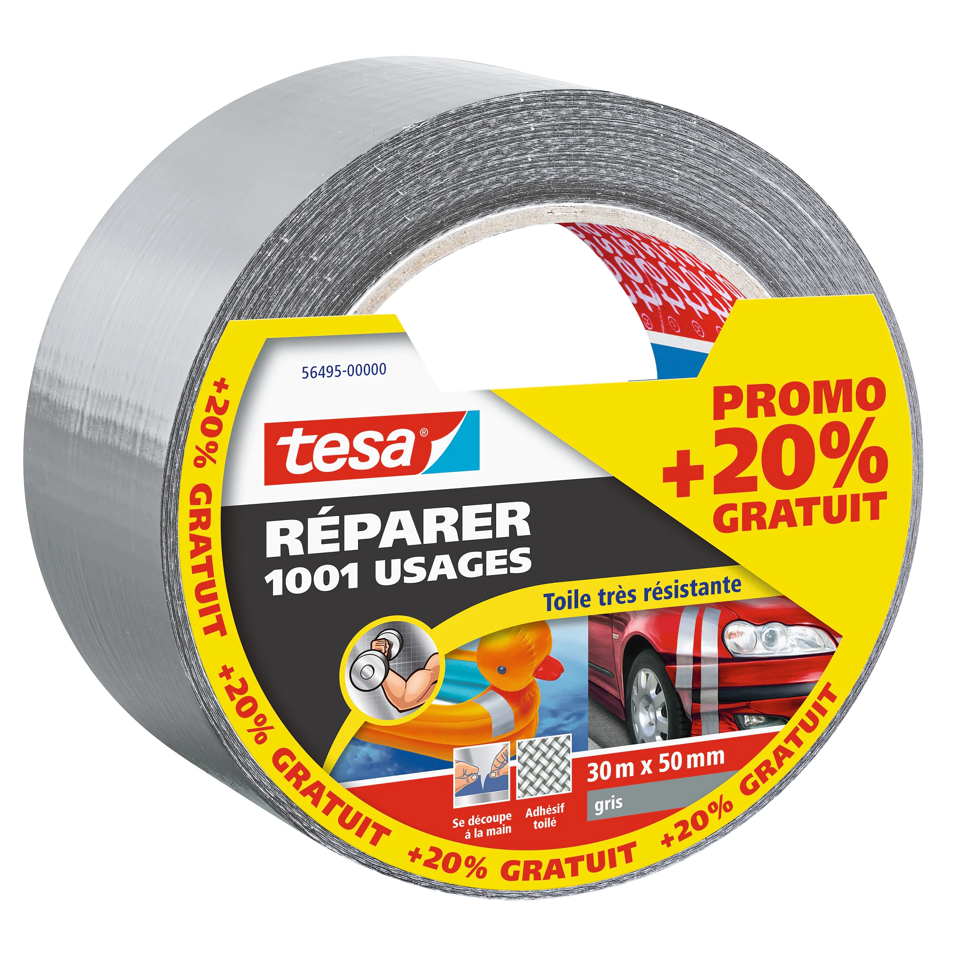 [en-en] REPAIRING TAPE GREY PROMO 30M:50MM TESA