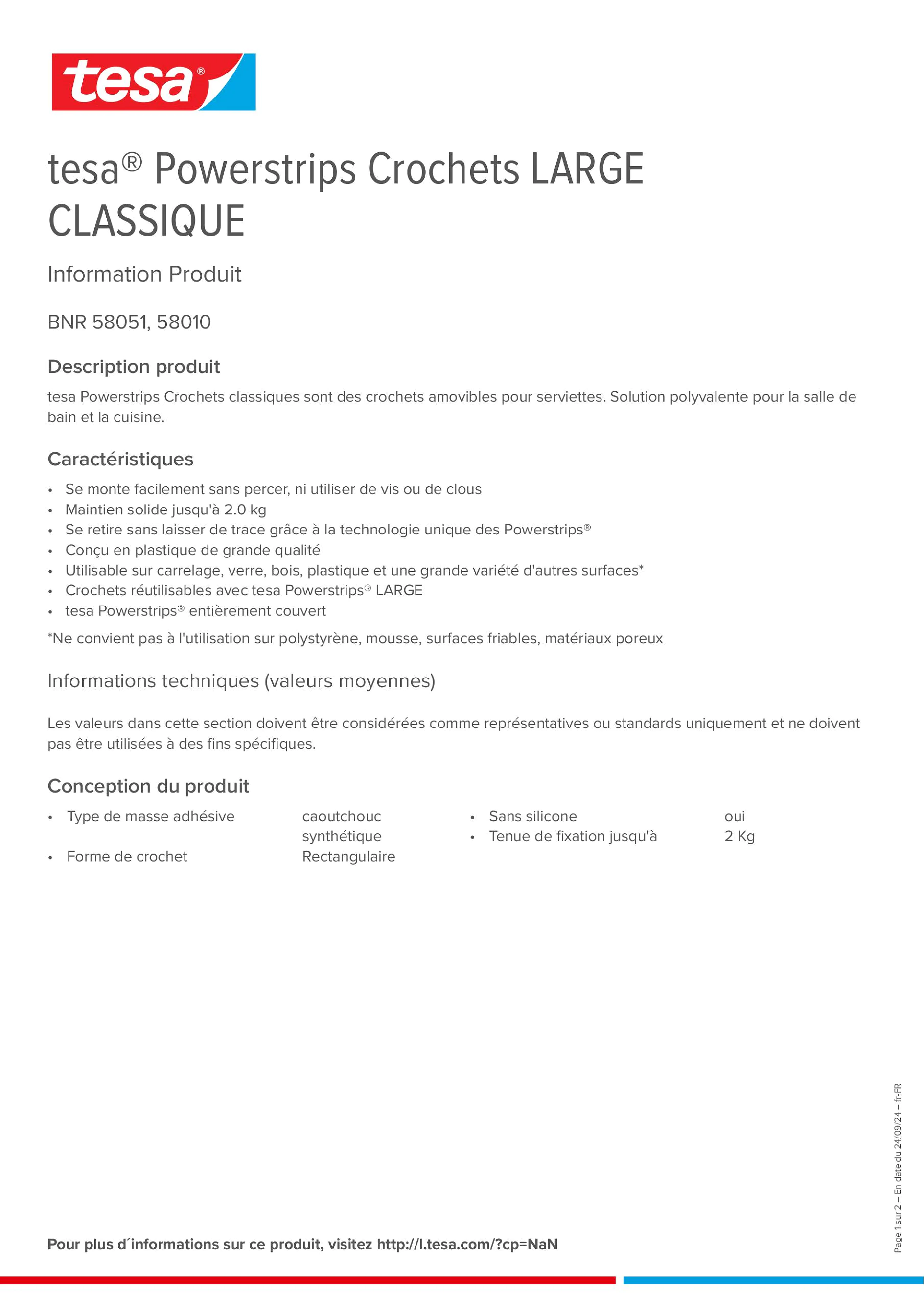 Product information_tesa® Powerstrips 58051_fr-FR