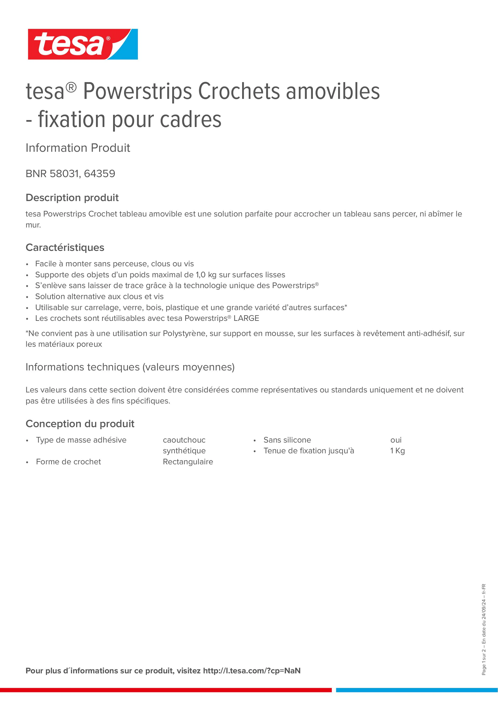 Product information_tesa® Powerstrips 58031_fr-FR