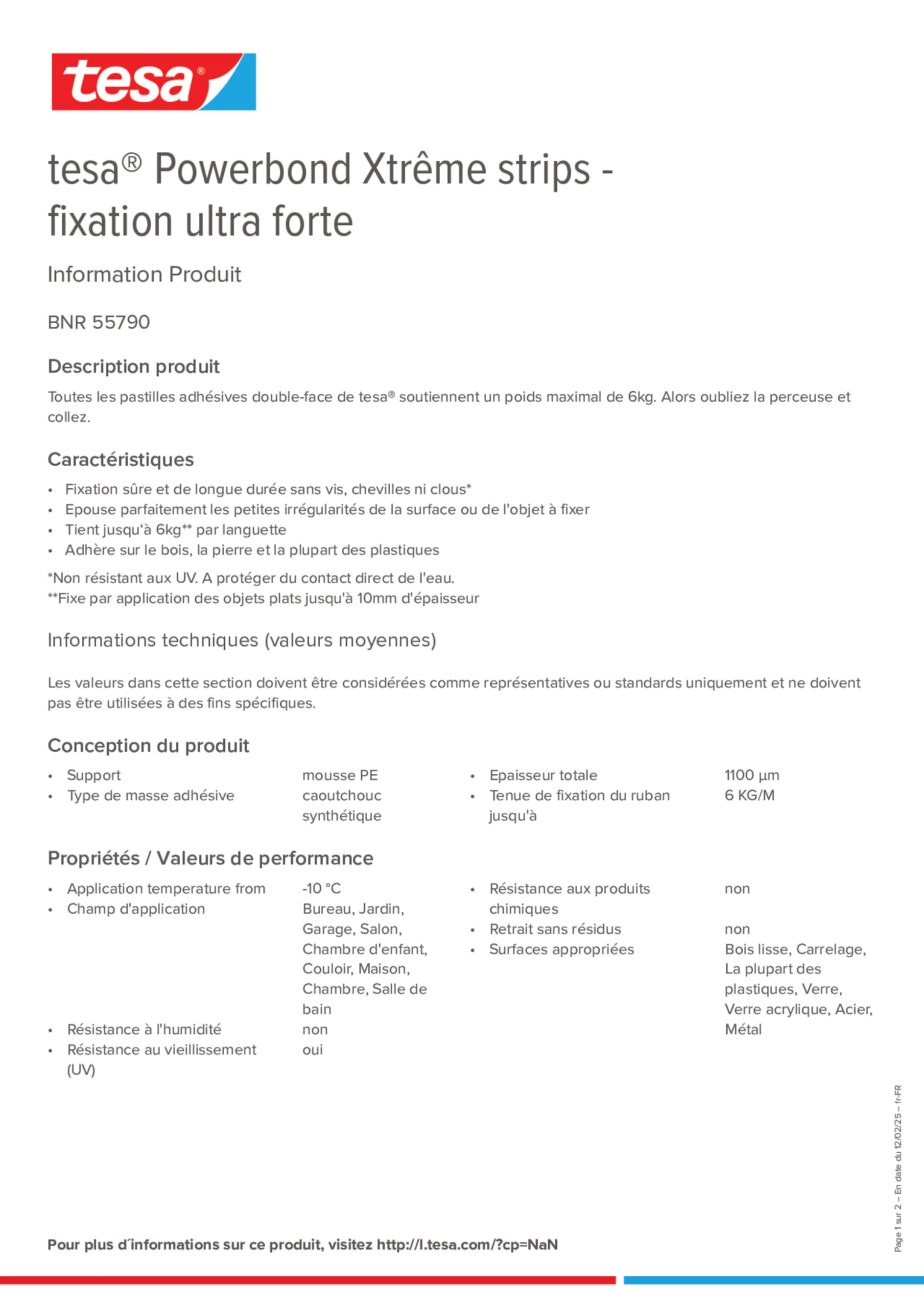 Product information_tesa® Powerbond 55790_fr-FR