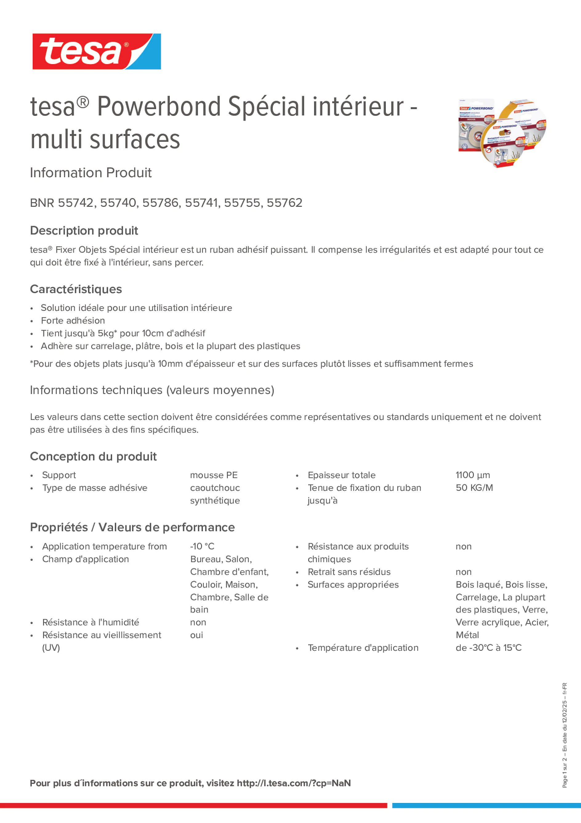 Product information_tesa® Powerbond 55740_fr-FR
