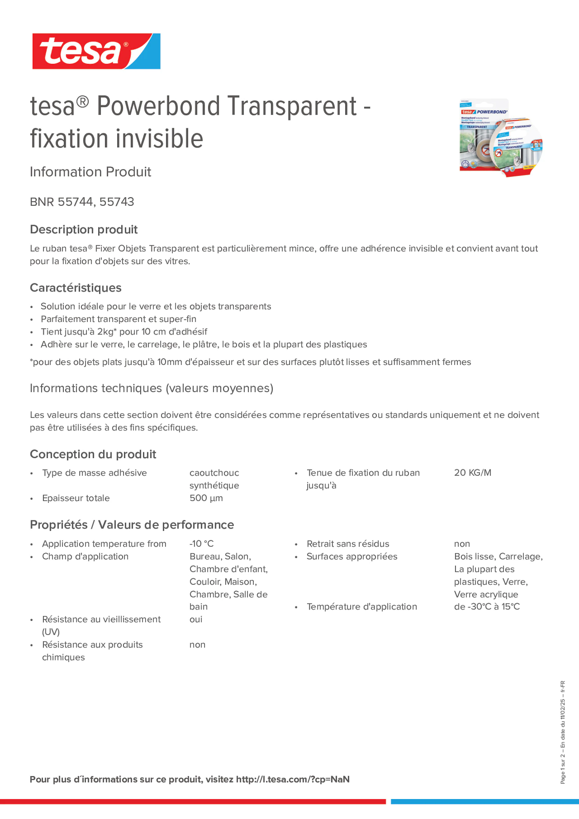 Product information_tesa® Powerbond 55744_fr-FR
