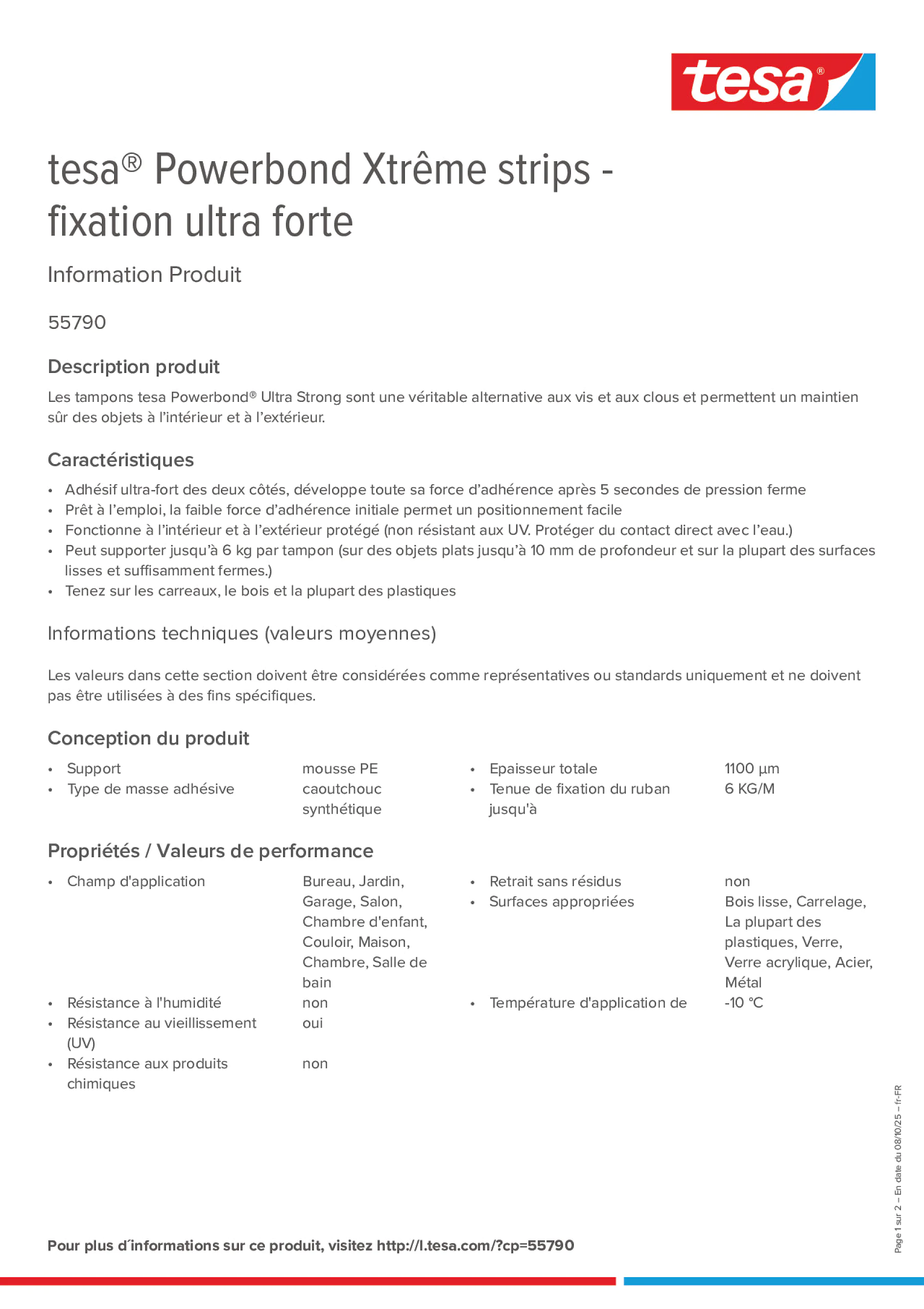 Product information_tesa® Powerbond 55790_fr-FR