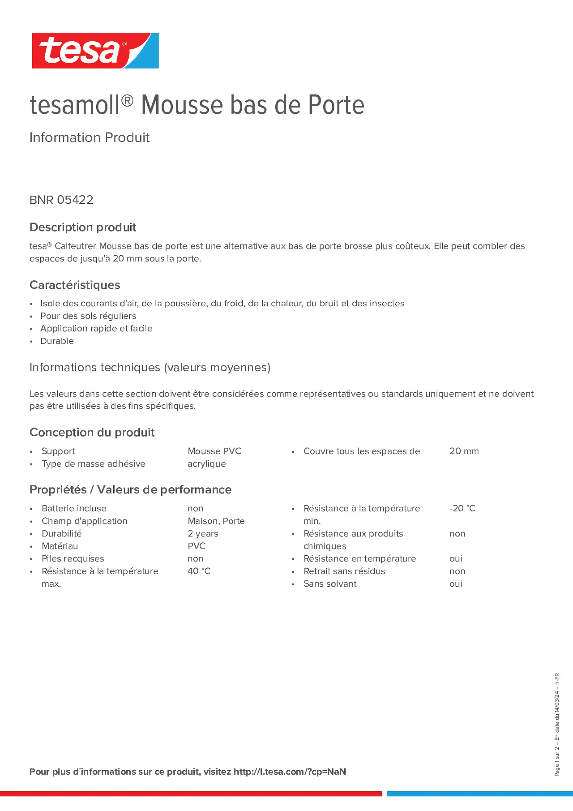 Product information_tesamoll® 05422_fr-FR