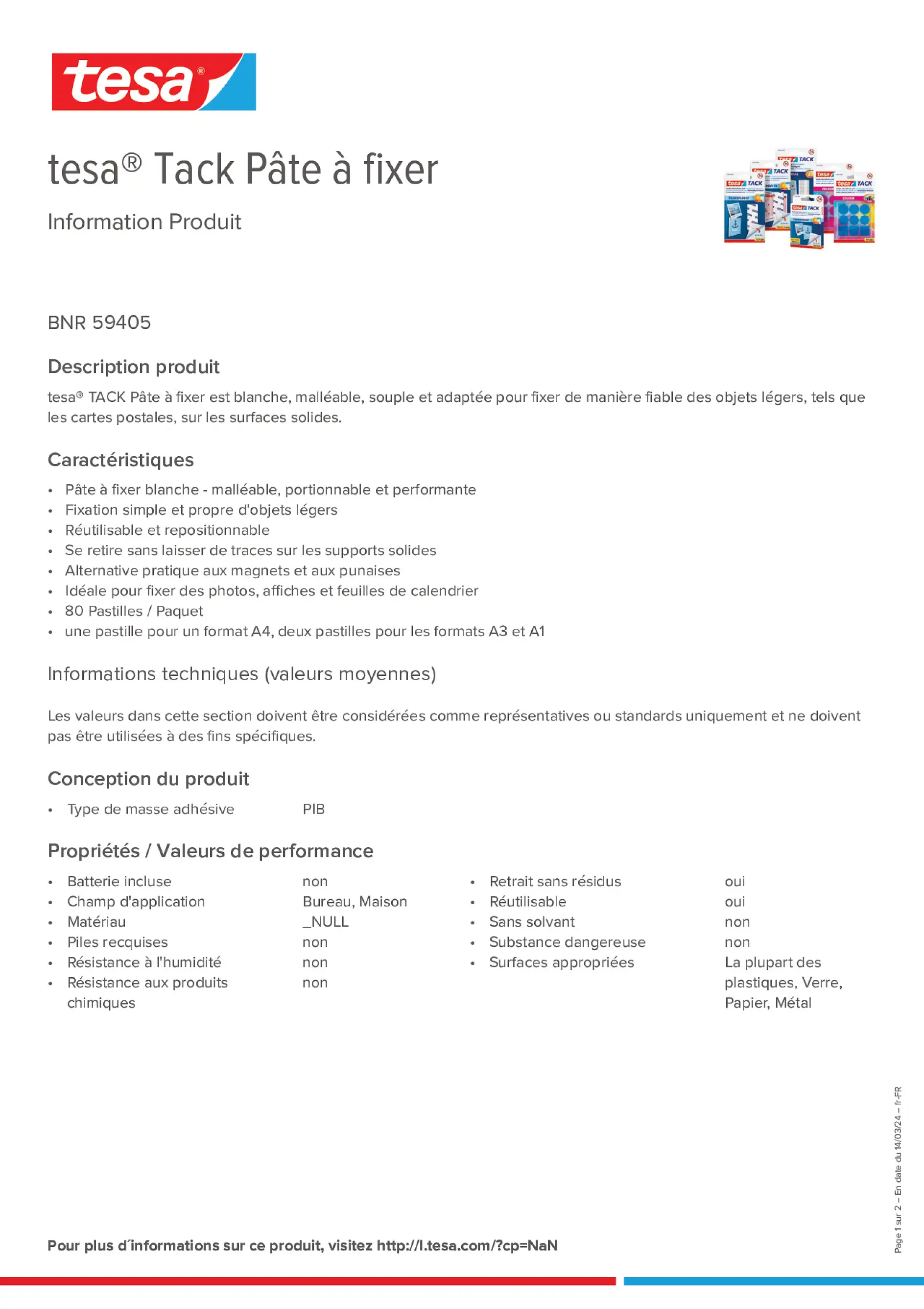 Product information_tesa® Tack 59405_fr-FR