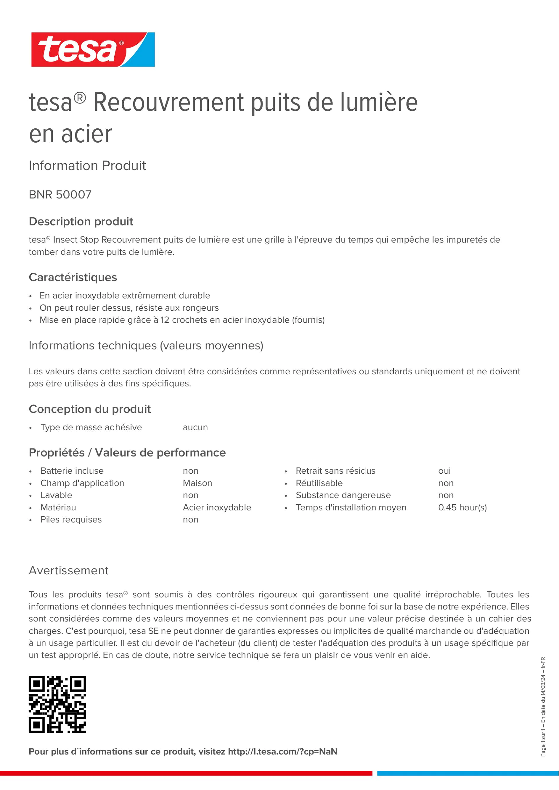 Product information_tesa® 50007_fr-FR