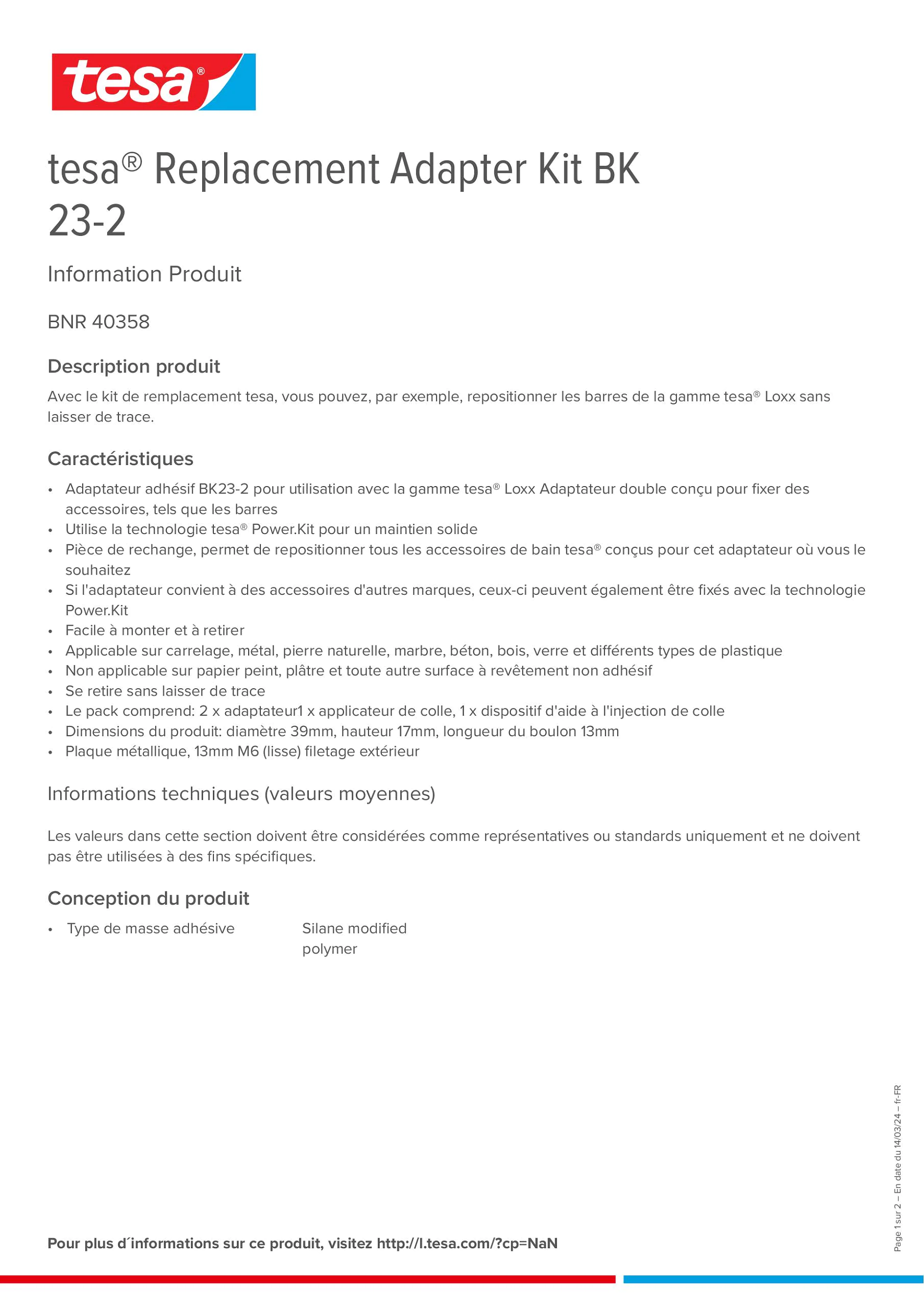 Product information_tesa® 40358_fr-FR