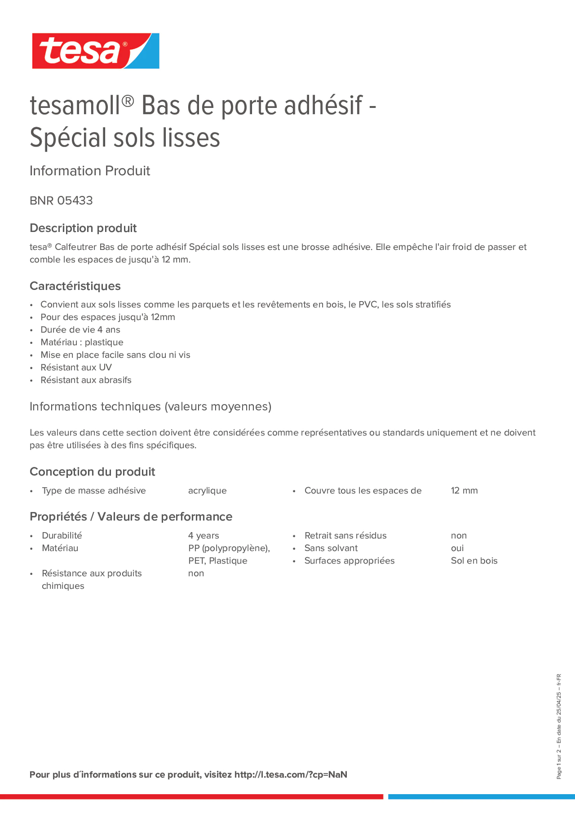 Product information_tesamoll® 05433_fr-FR