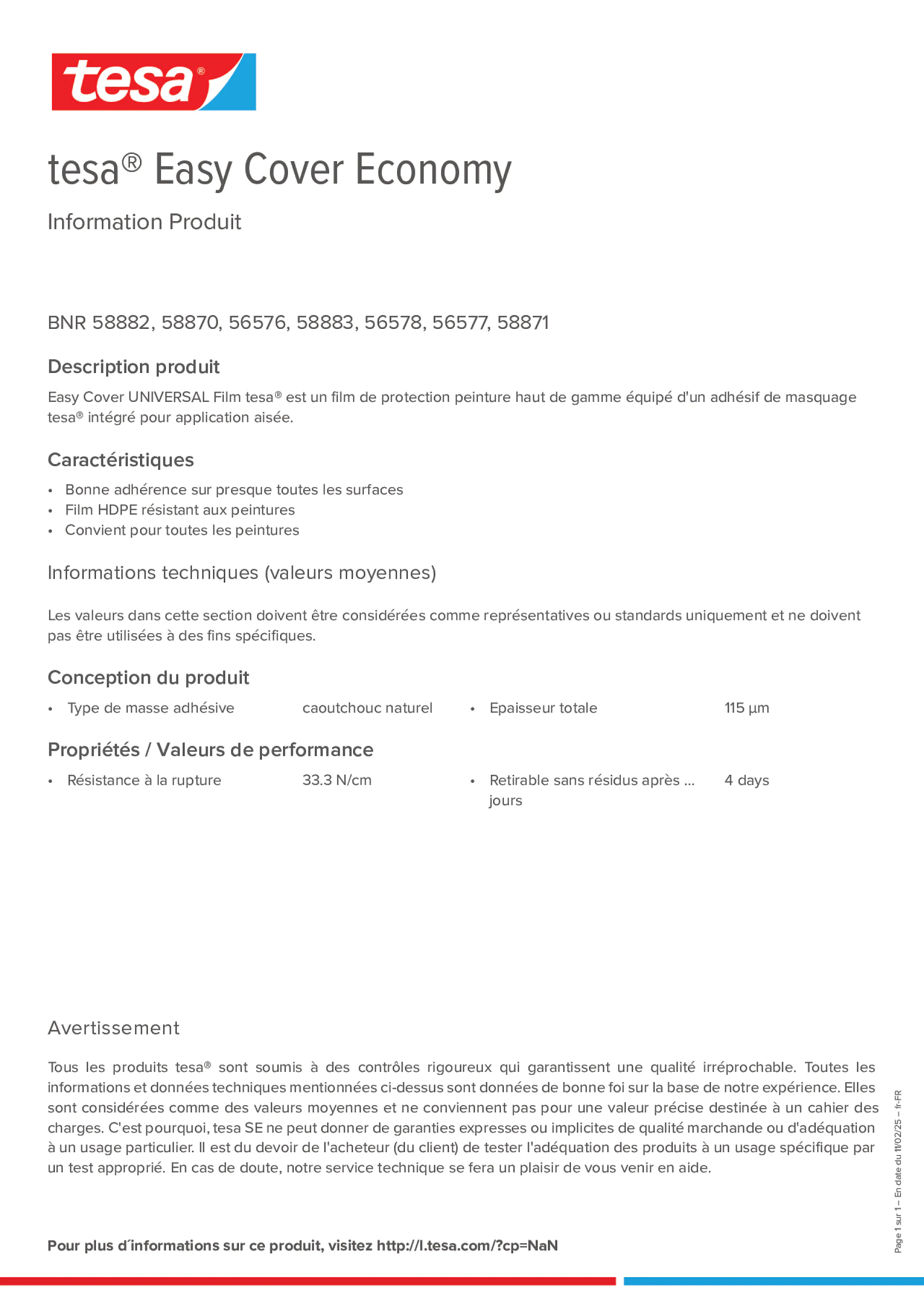 Product information_tesa® Easy Cover 58882_fr-FR