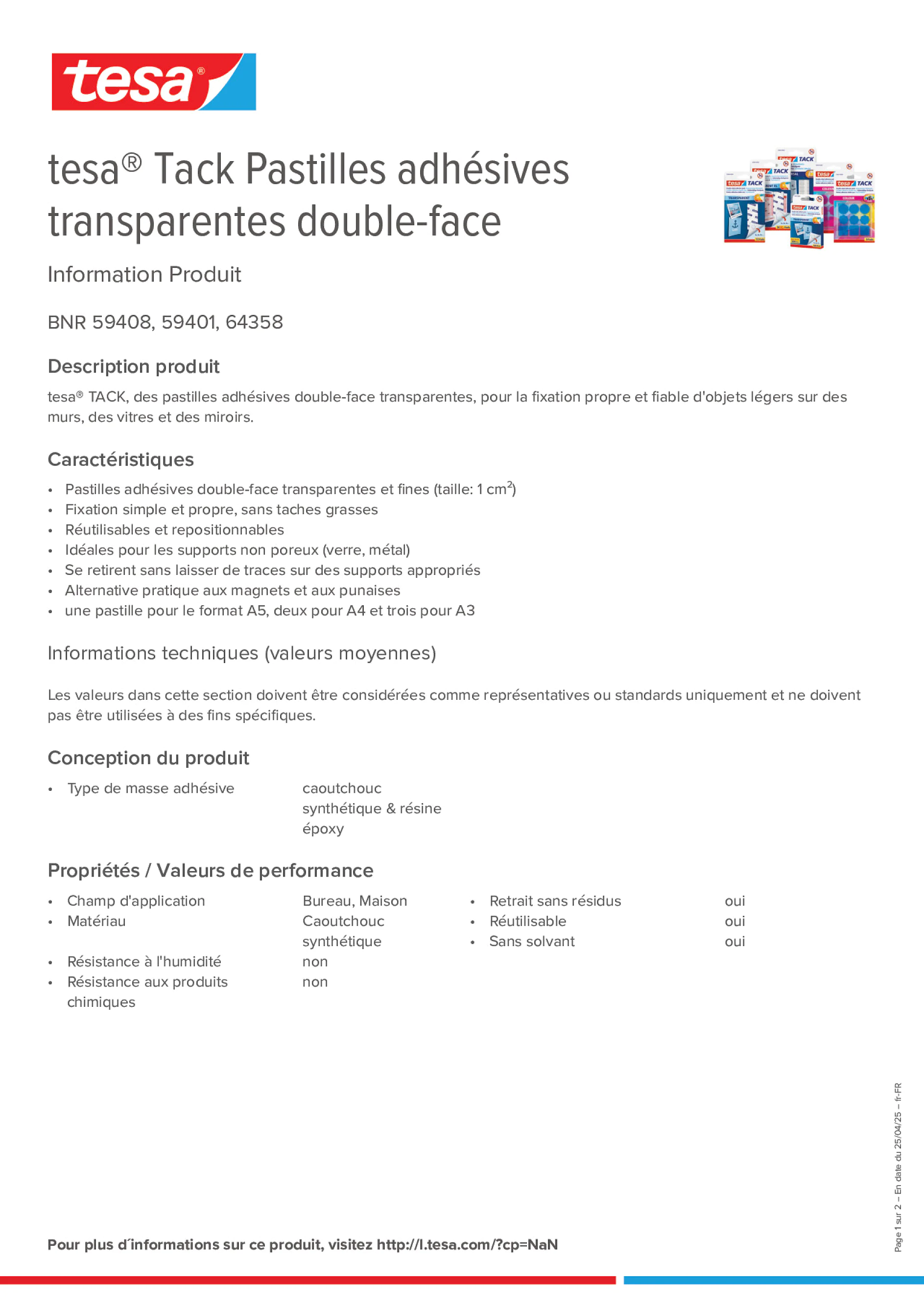 Product information_tesa® Tack 59401_fr-FR