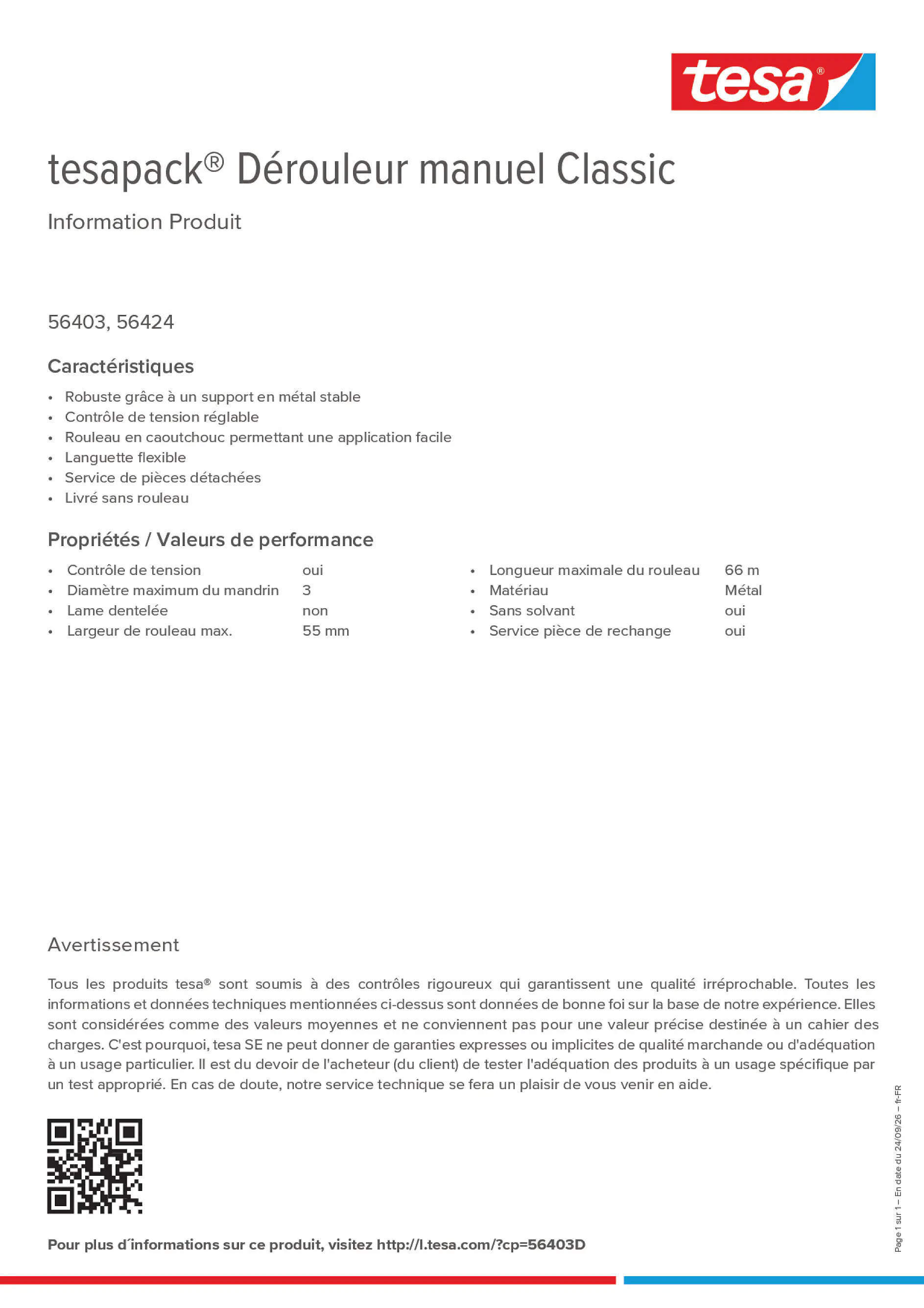 Product information_tesapack® 56403D_fr-FR