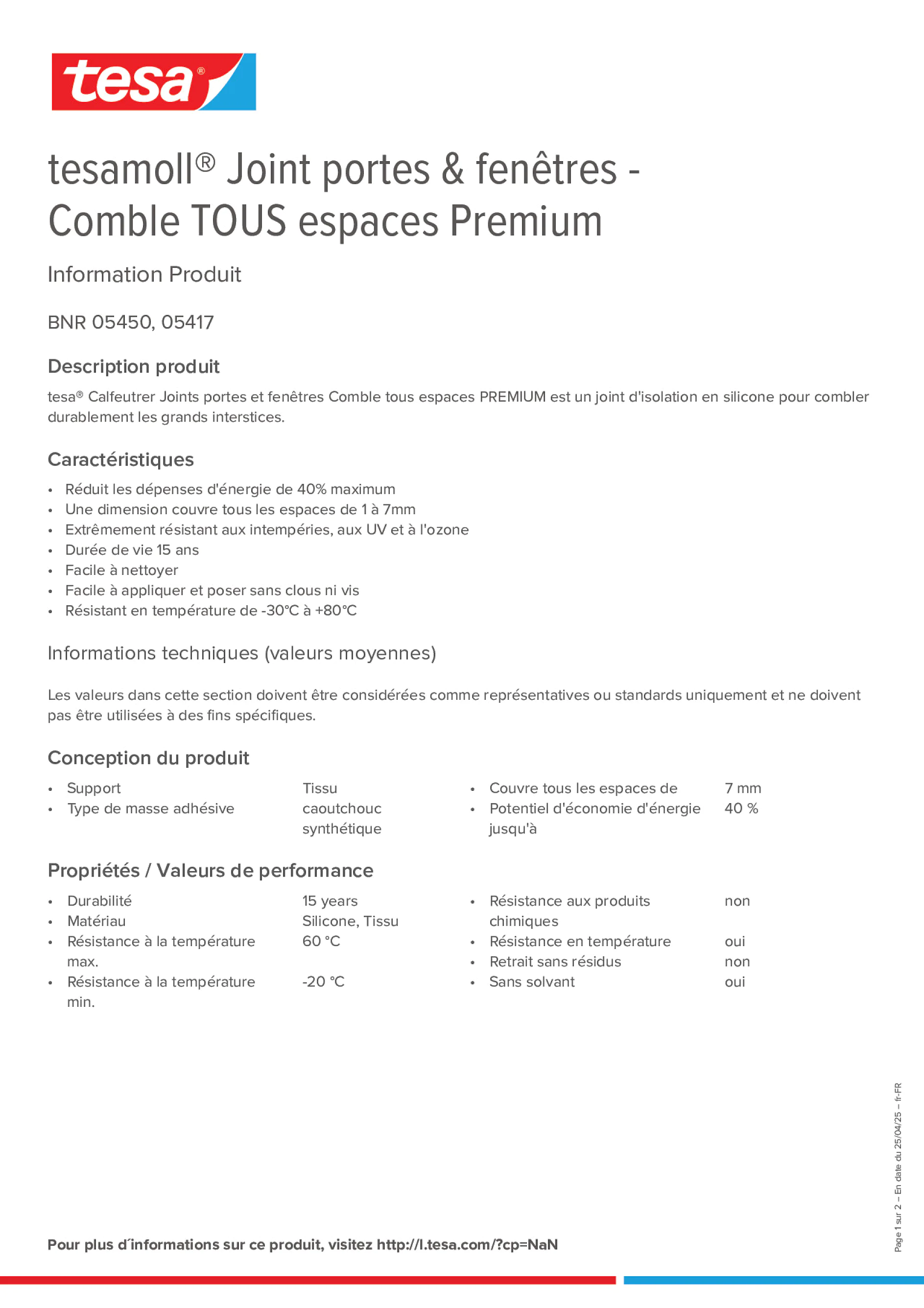 Product information_tesamoll® 5450_fr-FR