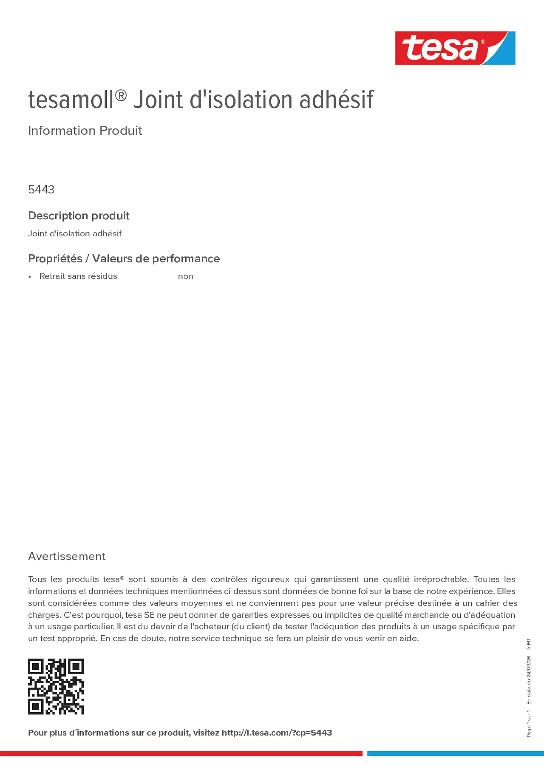 Product information_tesamoll® 5443_fr-FR