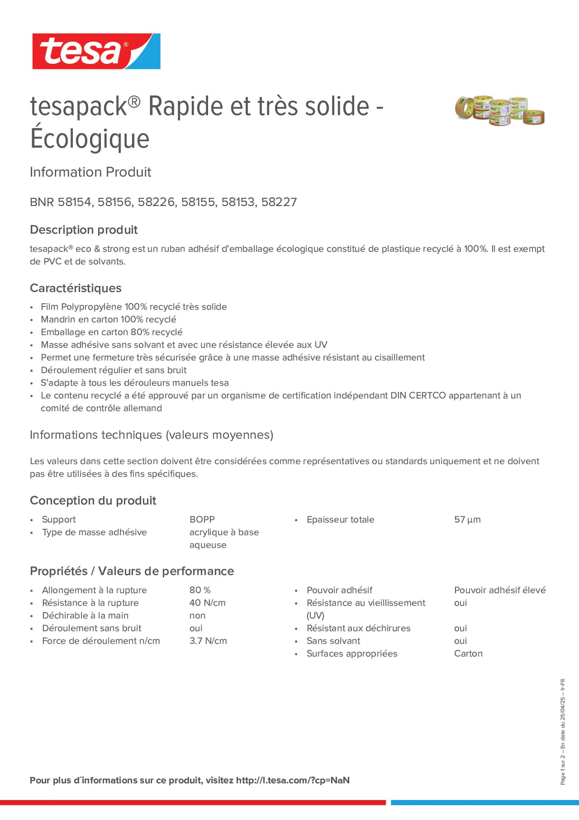 Product information_tesapack® 58154_fr-FR